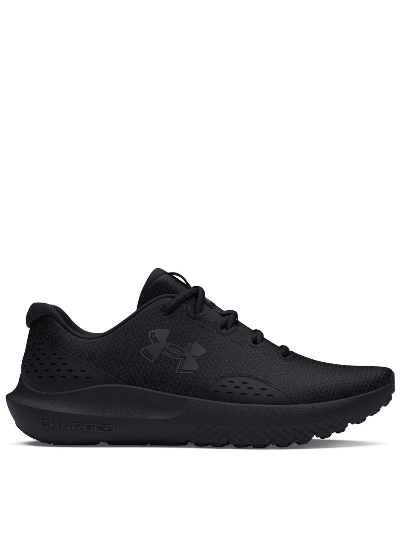 UNDER ARMOUR Mens Running Charged Surge Trainers Black Very