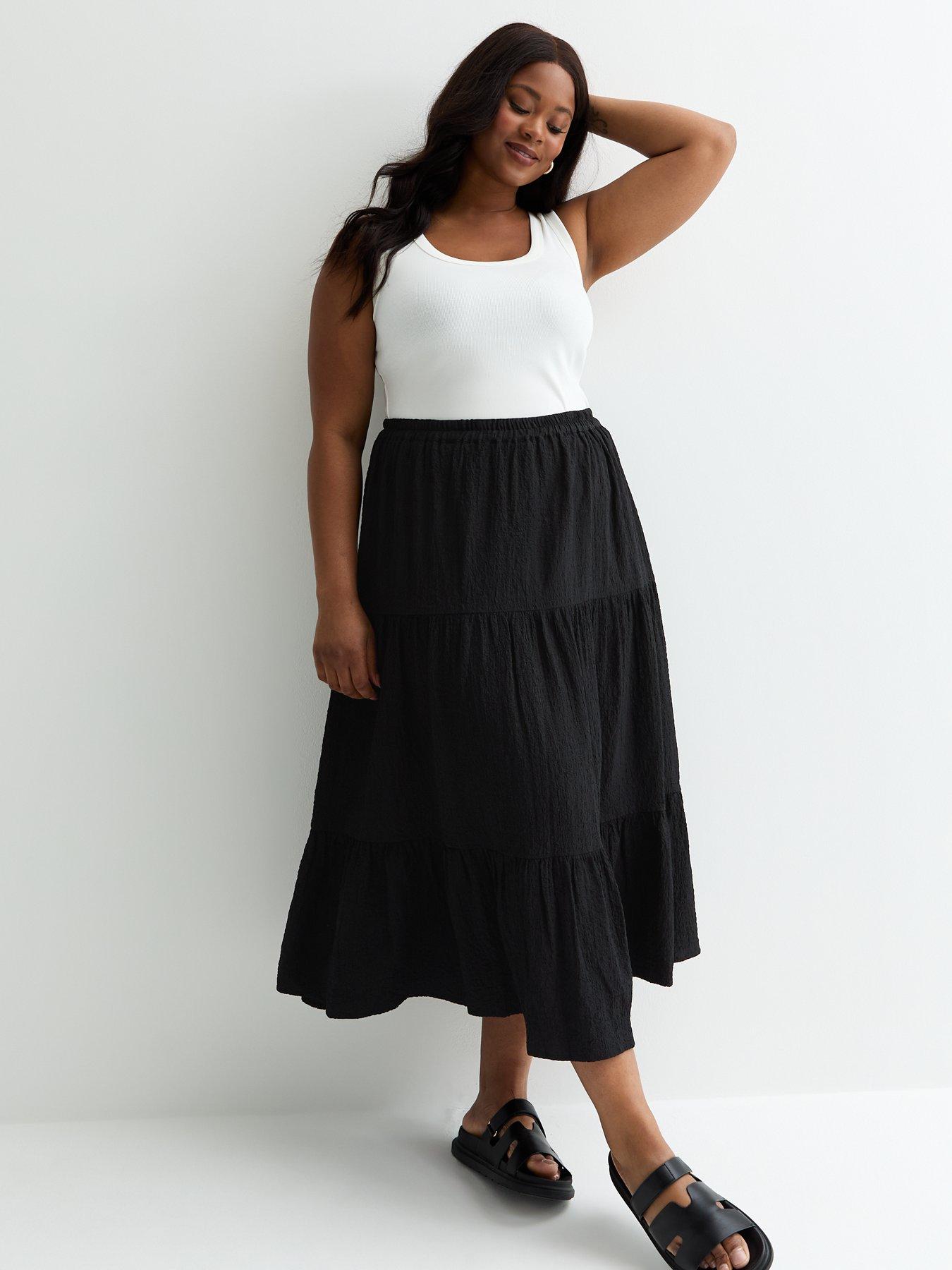 new-look-curves-black-textured-midi-skirt