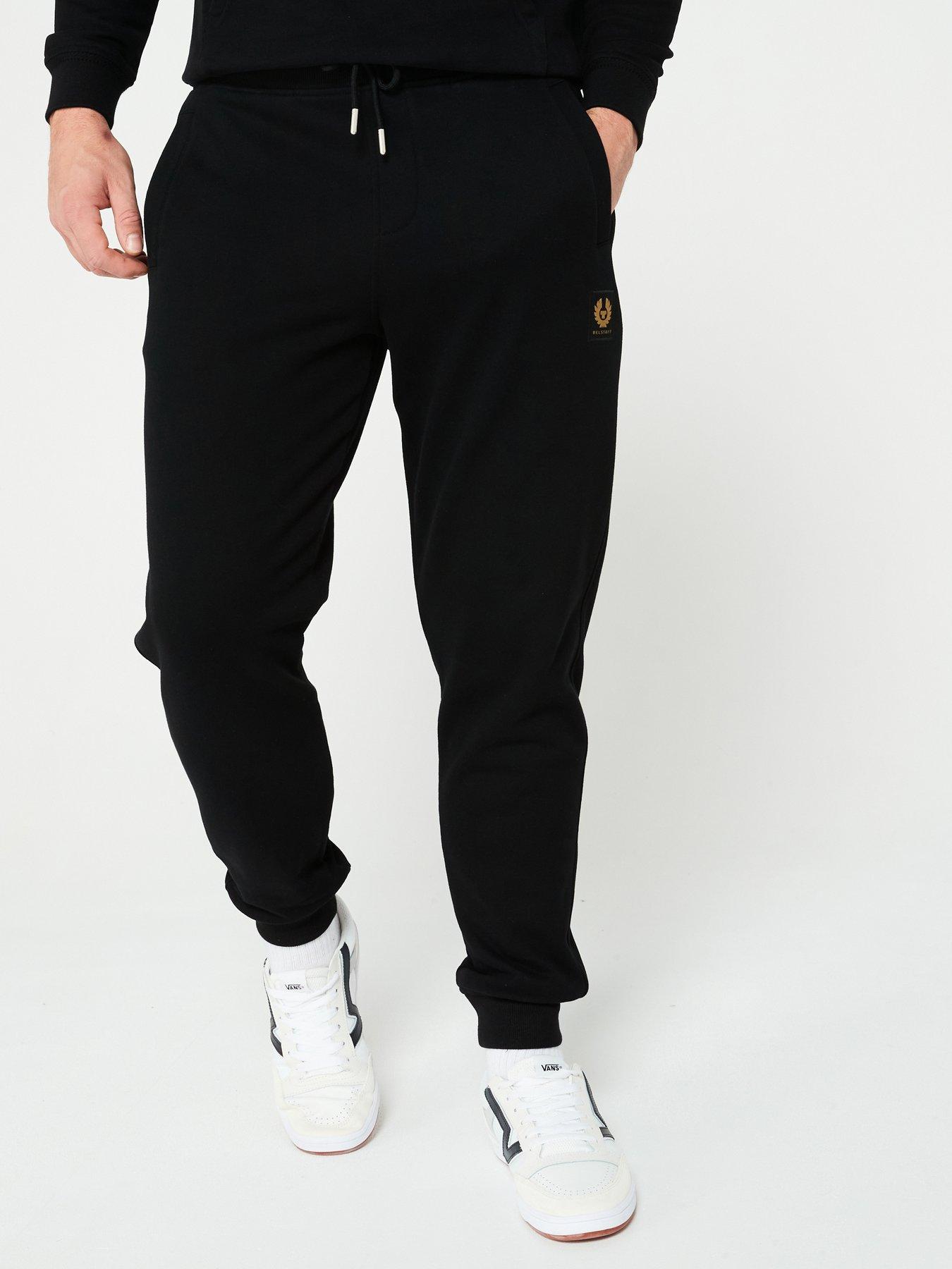 Image 1 of 6 of Belstaff Patch Logo Cuff Joggers - Black