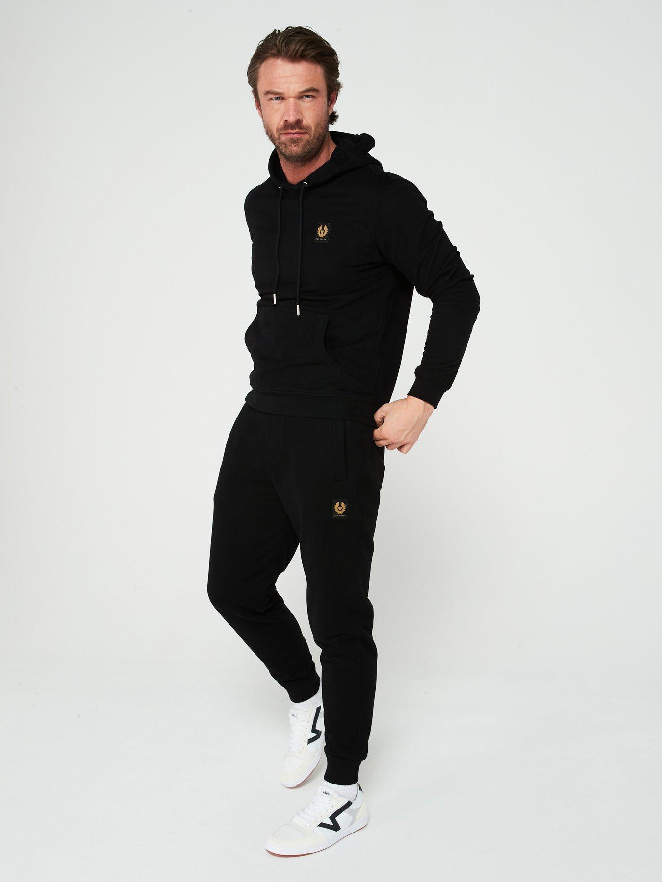 Image 3 of 6 of Belstaff Patch Logo Cuff Joggers - Black