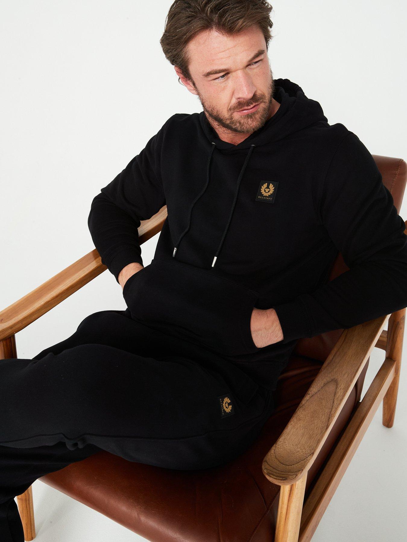 Image 4 of 6 of Belstaff Patch Logo Cuff Joggers - Black