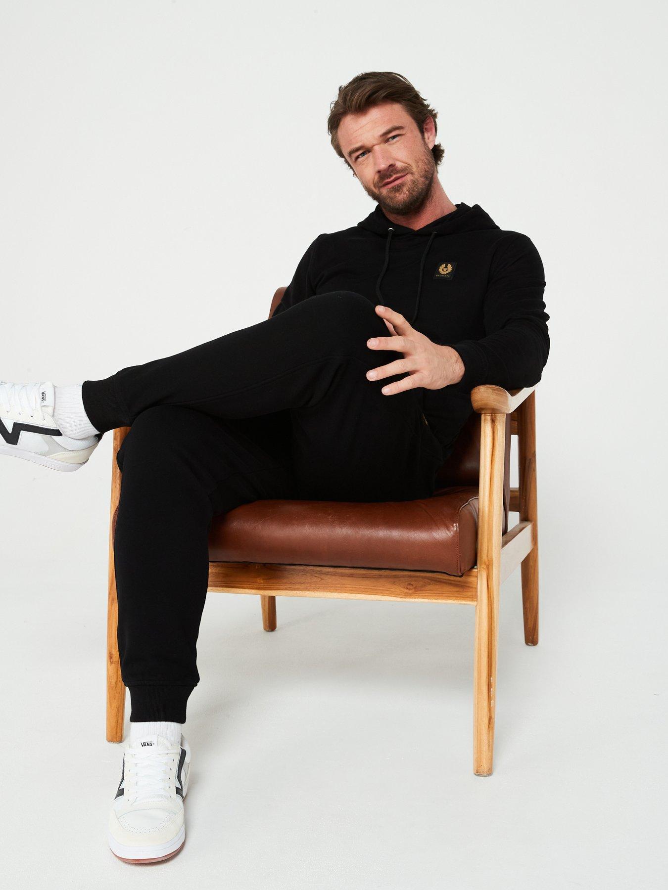 Image 5 of 6 of Belstaff Patch Logo Cuff Joggers - Black