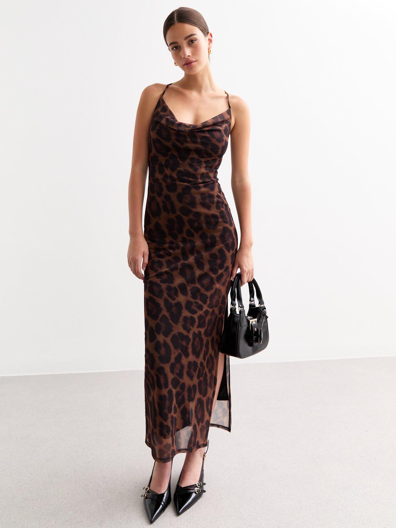 new-look-leopard-mesh-midaxi-dress-brownprint