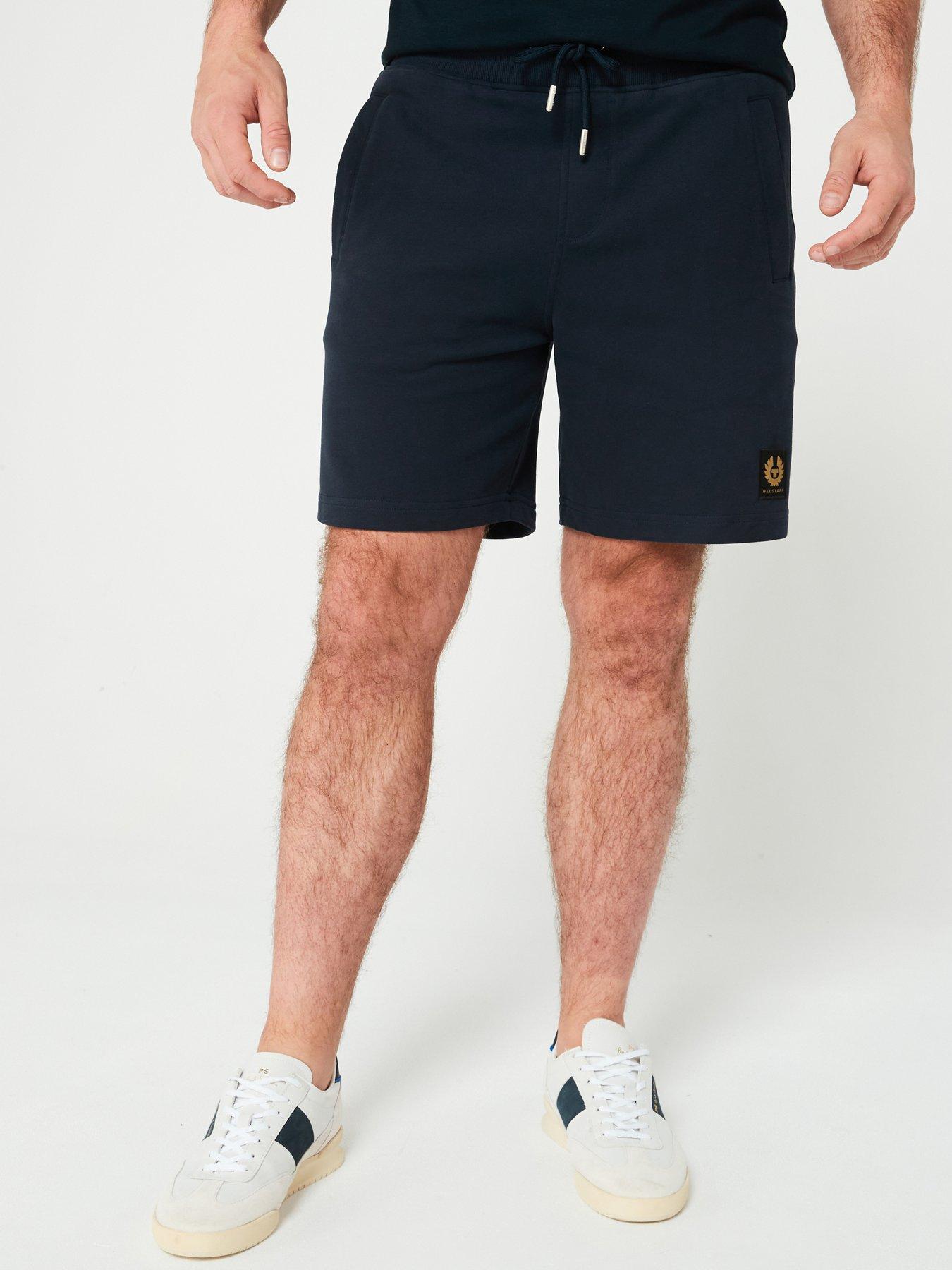 undefined Belstaff Patch Logo Jersey Shorts - Dark Blue