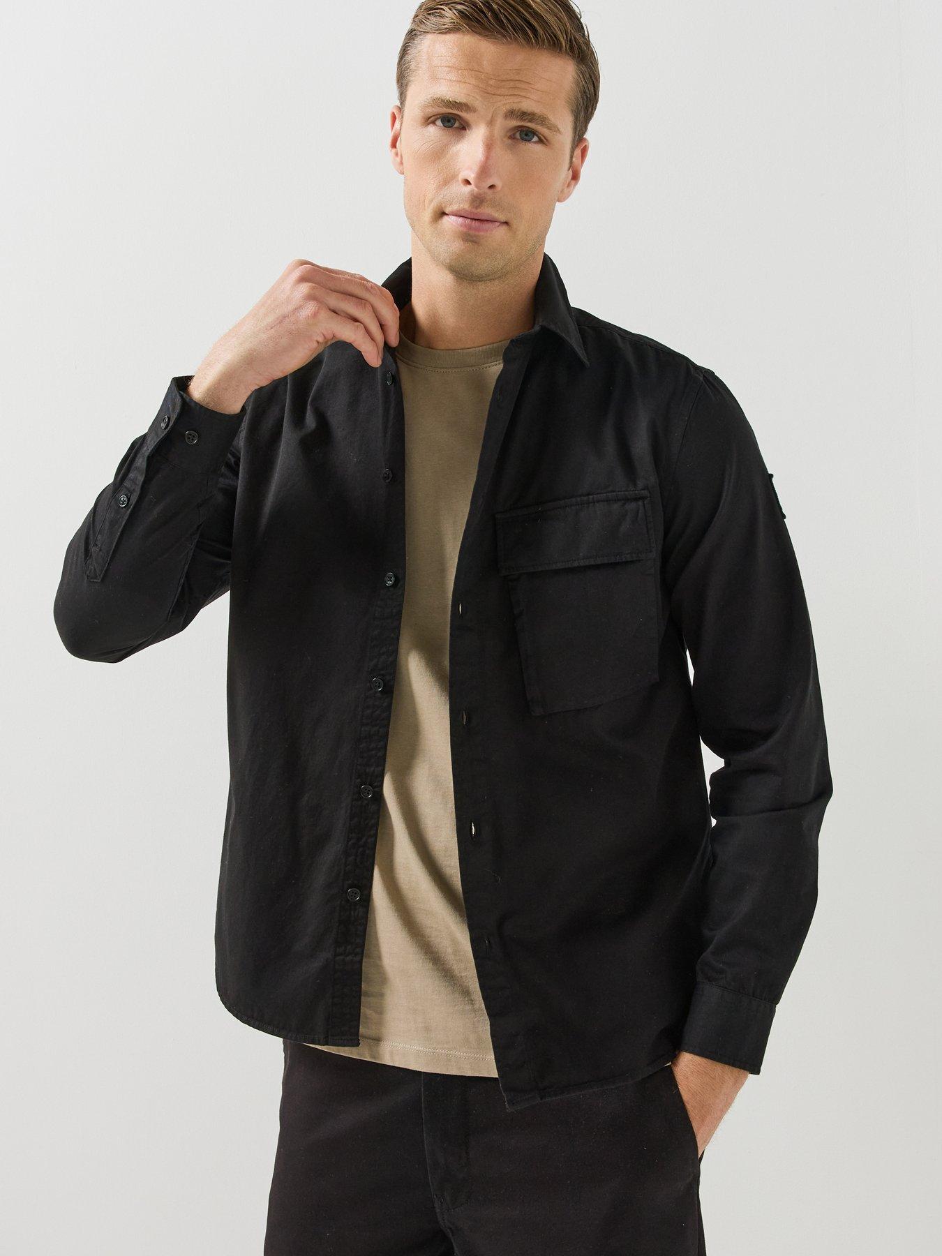 belstaff-logo-patch-sleeve-garment-dyed-cotton-shirt-black