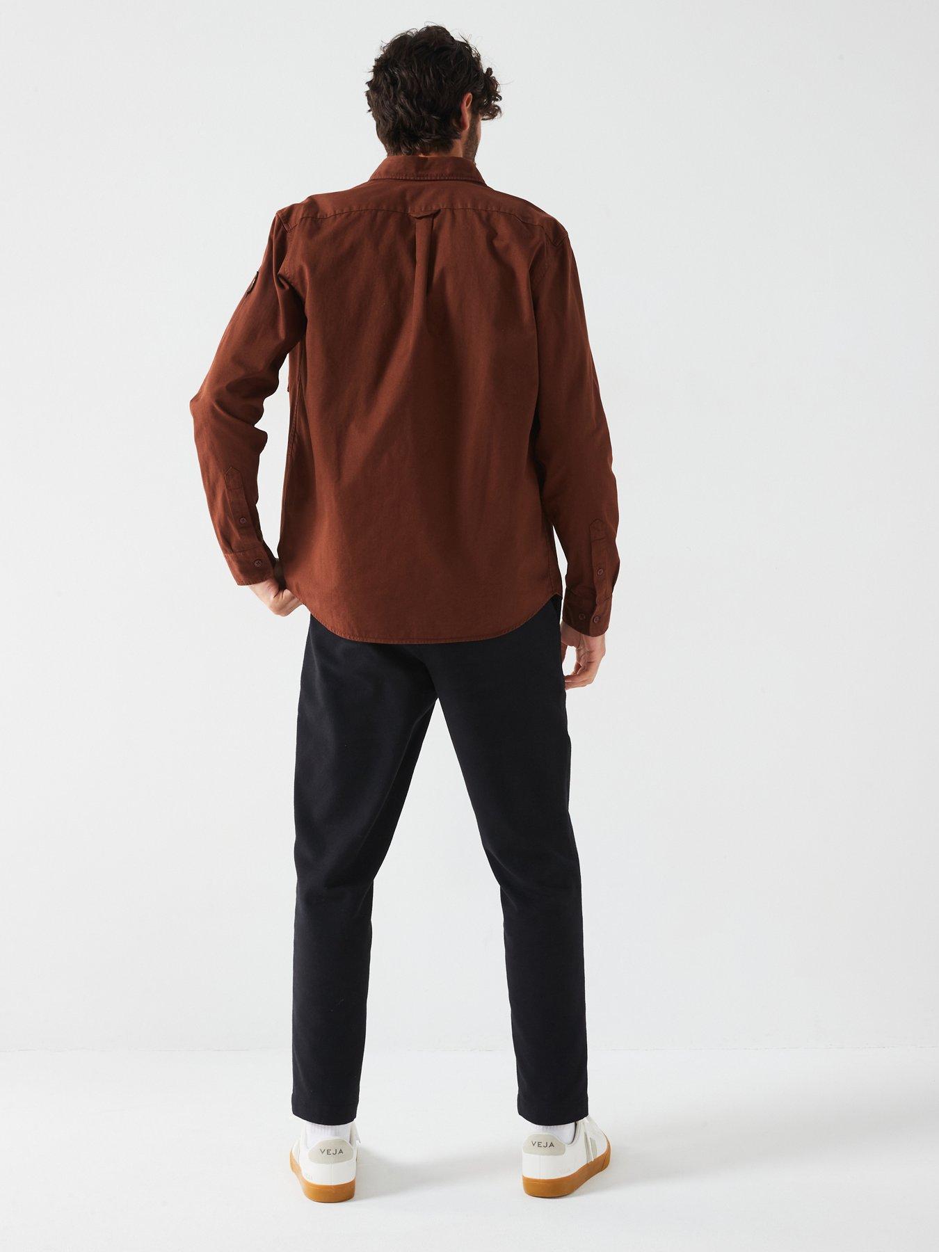 belstaff-belstaff-logo-patch-sleeve-garment-dyed-cotton-shirt-dark-browndetail