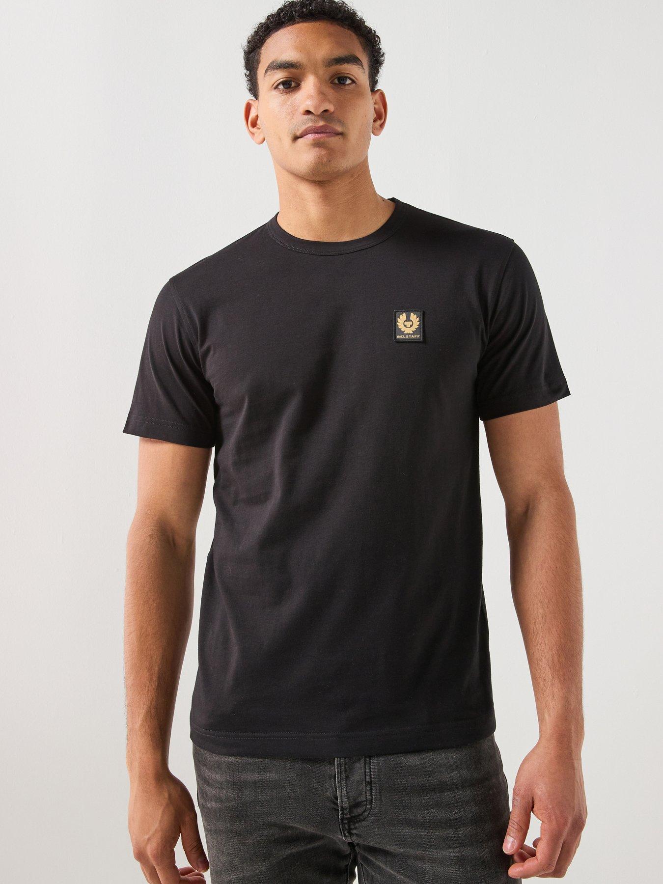 Image 1 of 5 of Belstaff Left Chest Patch Logo Regular Fit T-Shirt - Black