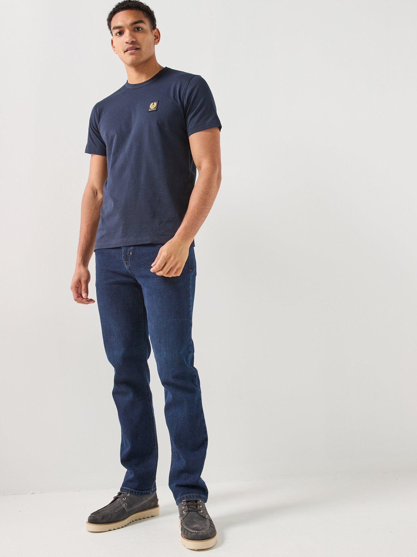 Image 3 of 6 of Belstaff Logo Patch Regular Fit T-shirt - Dark Blue