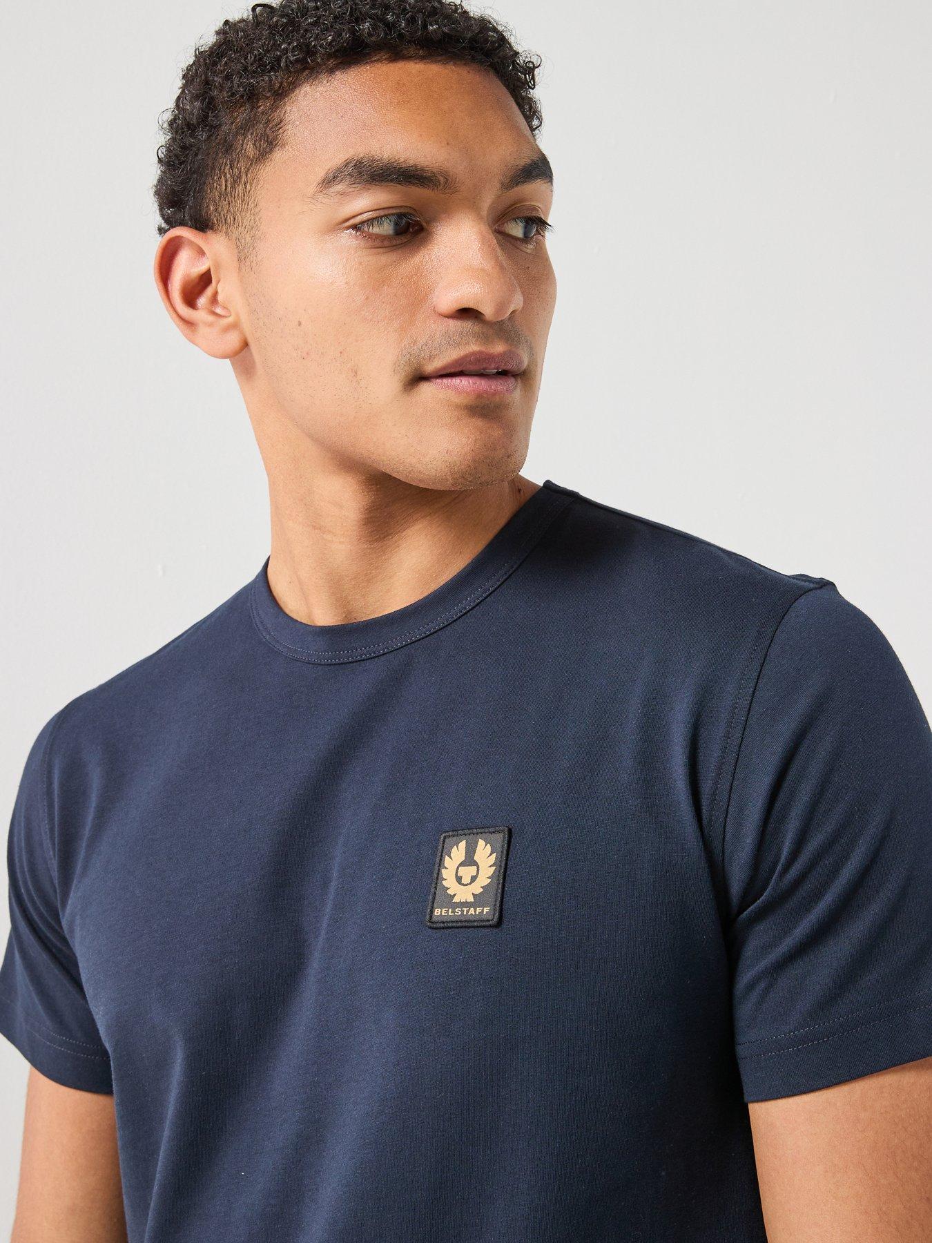 Image 4 of 6 of Belstaff Logo Patch Regular Fit T-shirt - Dark Blue