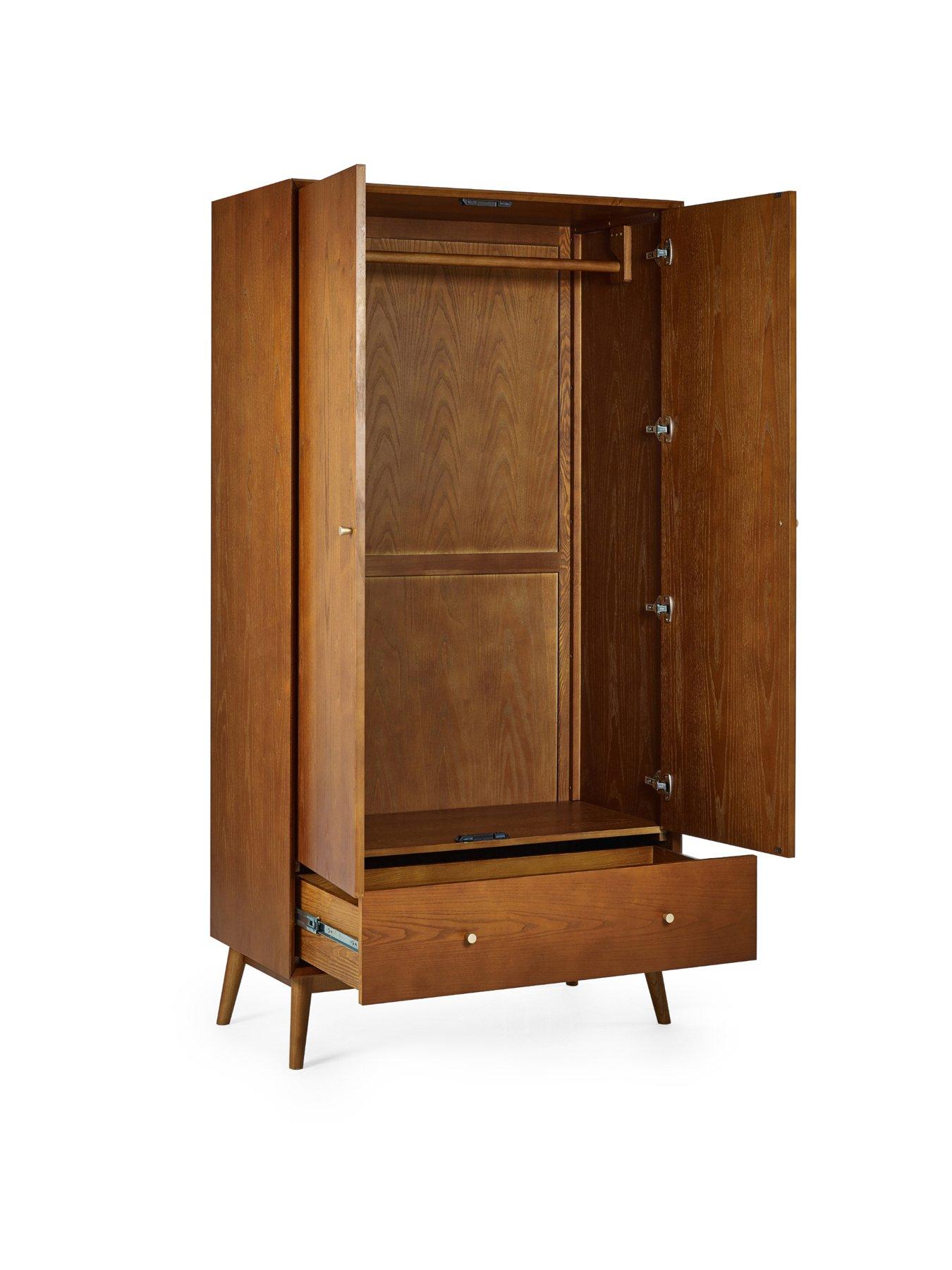 Image 4 of 6 of Julian Bowen Lowry 2 Door 1 Drawer Wardrobe