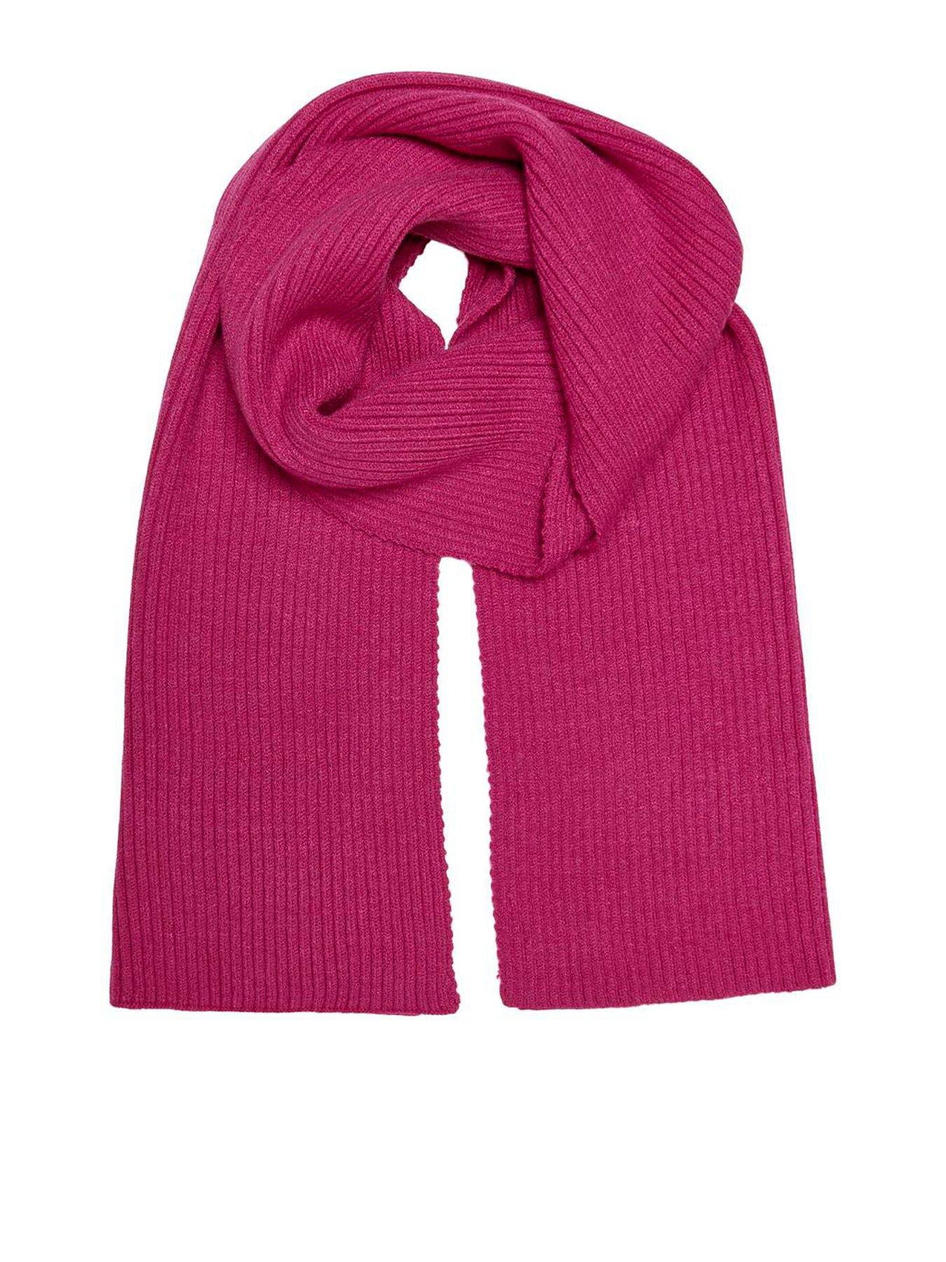 only-kids-girls-ribbed-knitted-scarf-bright-pink