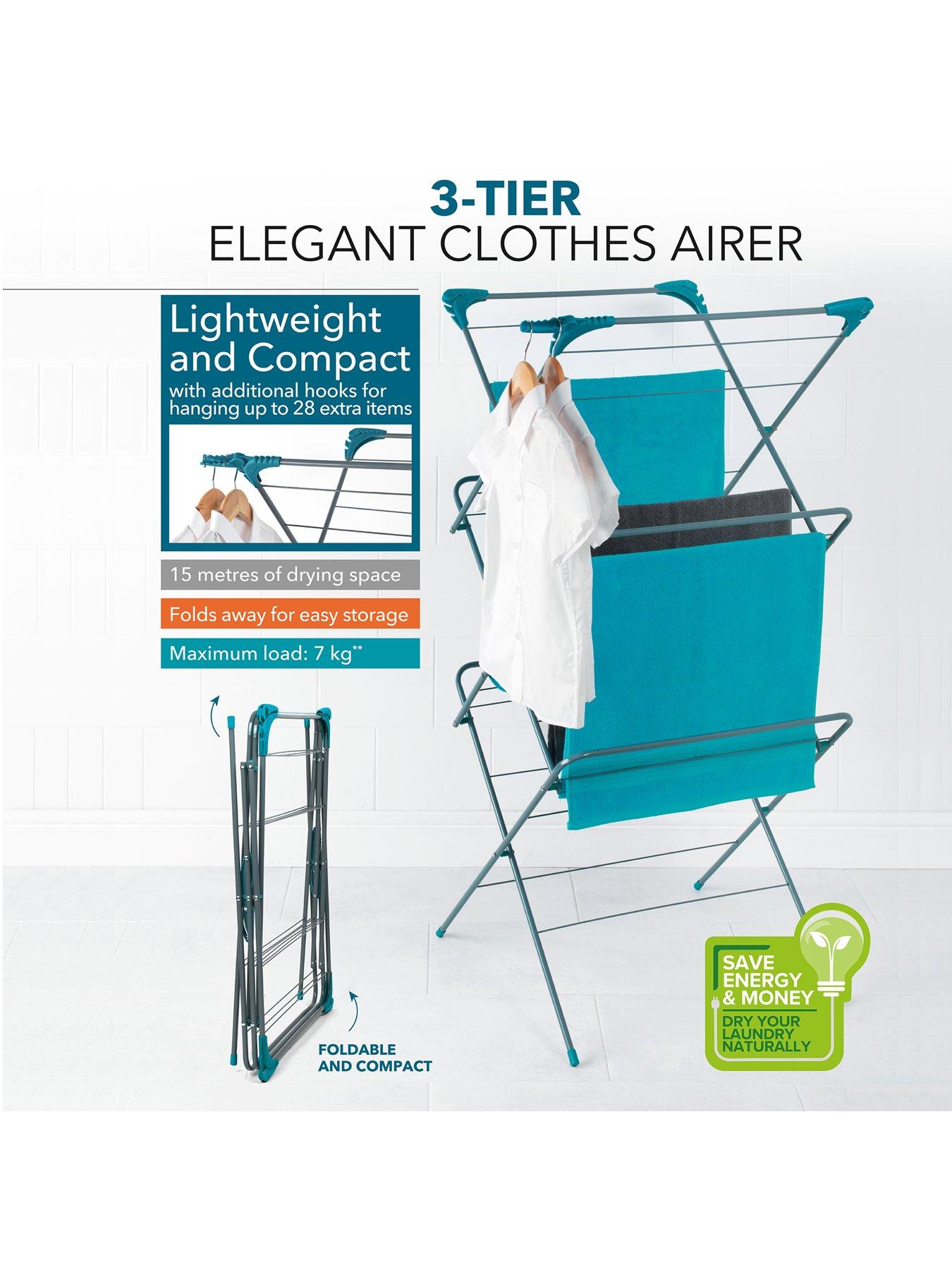 beldray-3-tier-clothes-airer-greystillFront