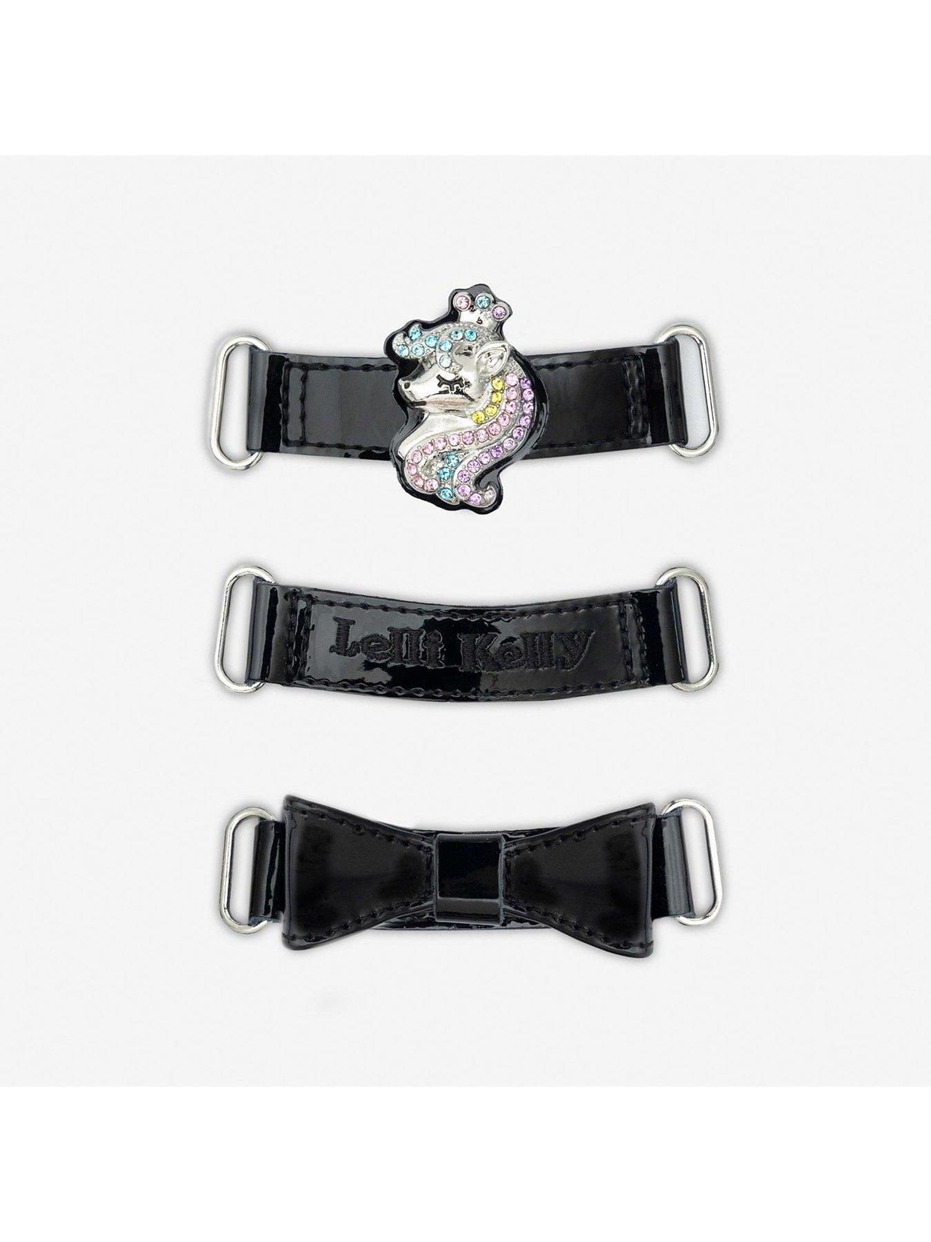 Image 6 of 6 of Lelli Kelly Lelli Kelly Bianca Unicorn Interchangeable Strap Mary Jane School Shoe - Black