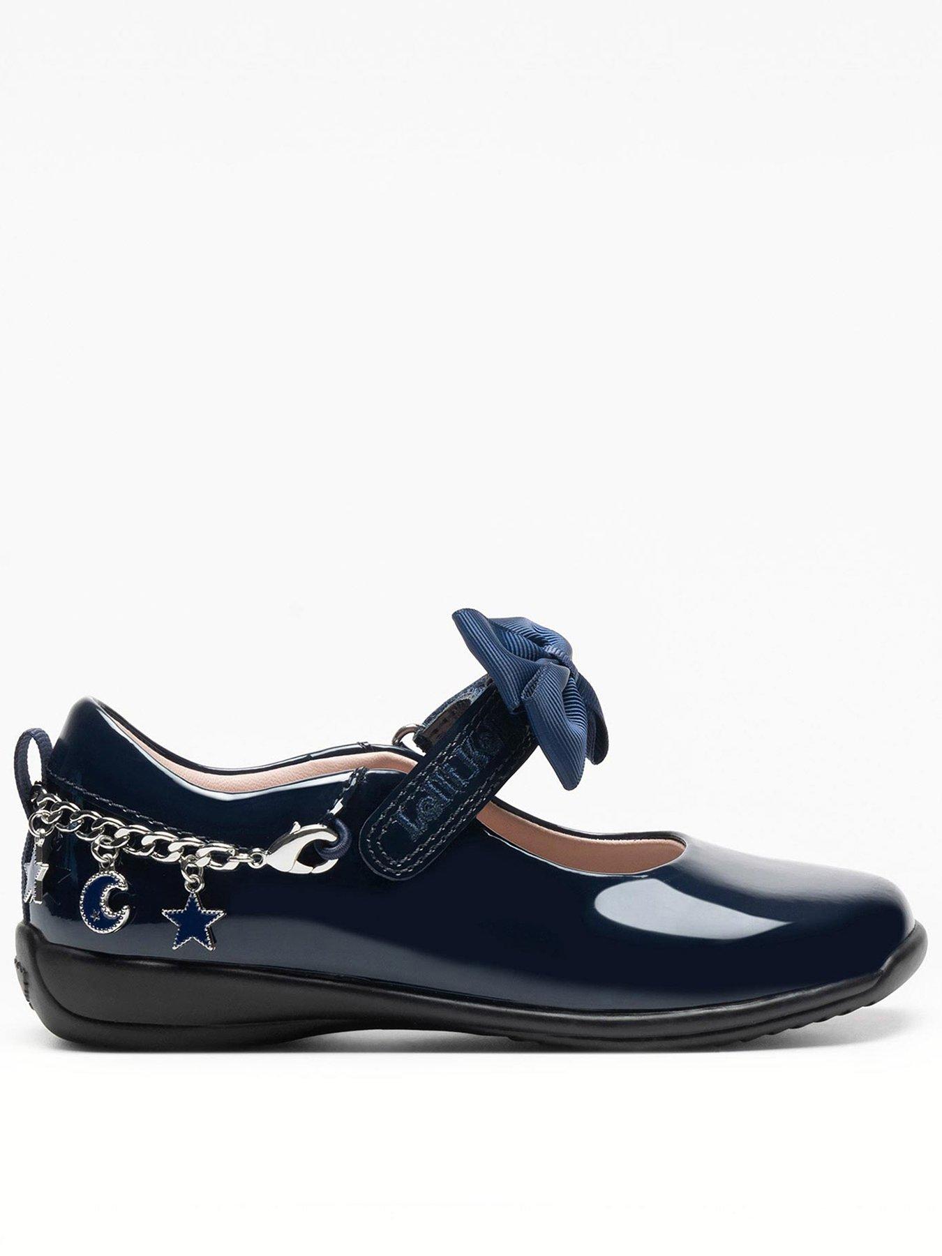 undefined Lelli Kelly Alexandra Navy Bracelet Removeable Bow Patent Shoe - Navy