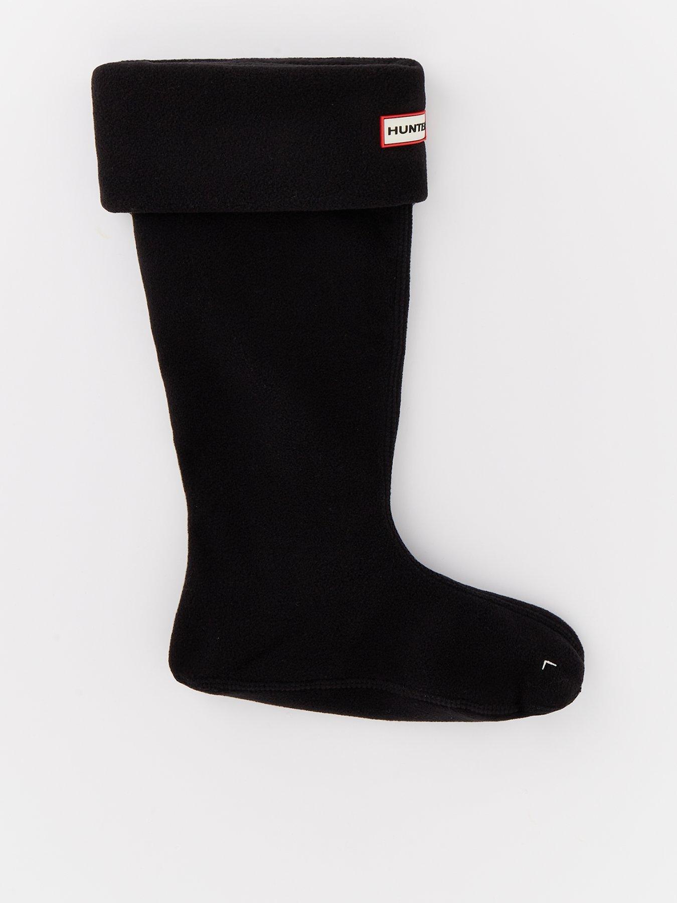 hunter-fleece-tall-boot-sock-blackfront