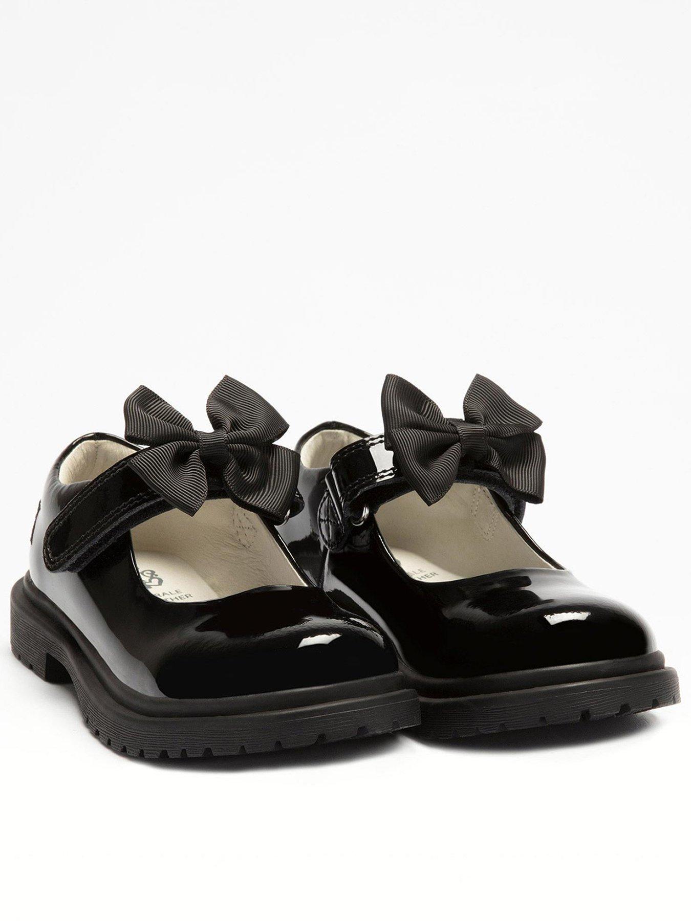 Image 1 of 4 of Lelli Kelly Lelli Kelly Miss Lk Masie Bow Patent Mary Jane School Shoe - Black