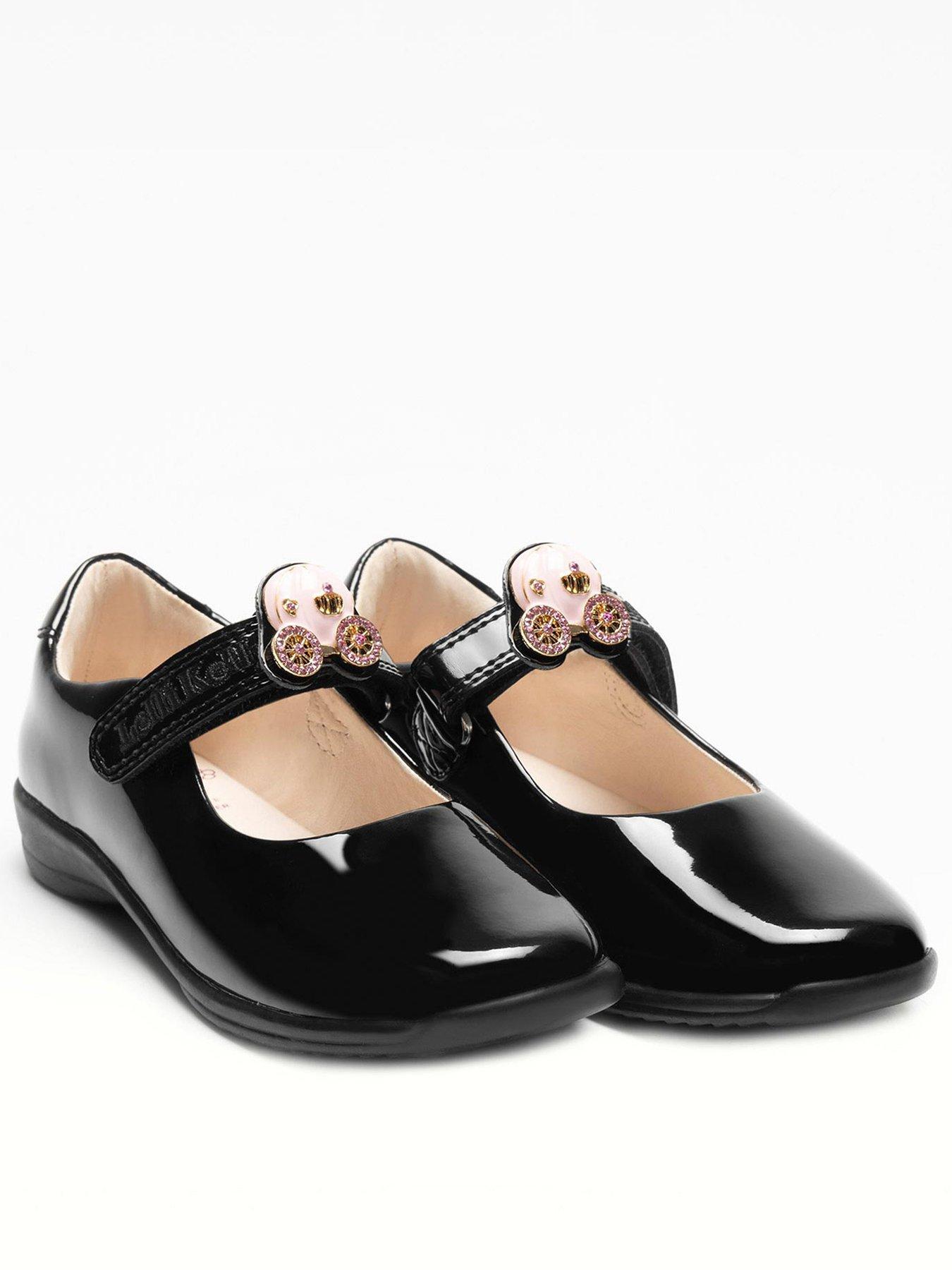 undefined Lelli Kelly Carrie Removeable Bow Mary Jane School Shoe - Black