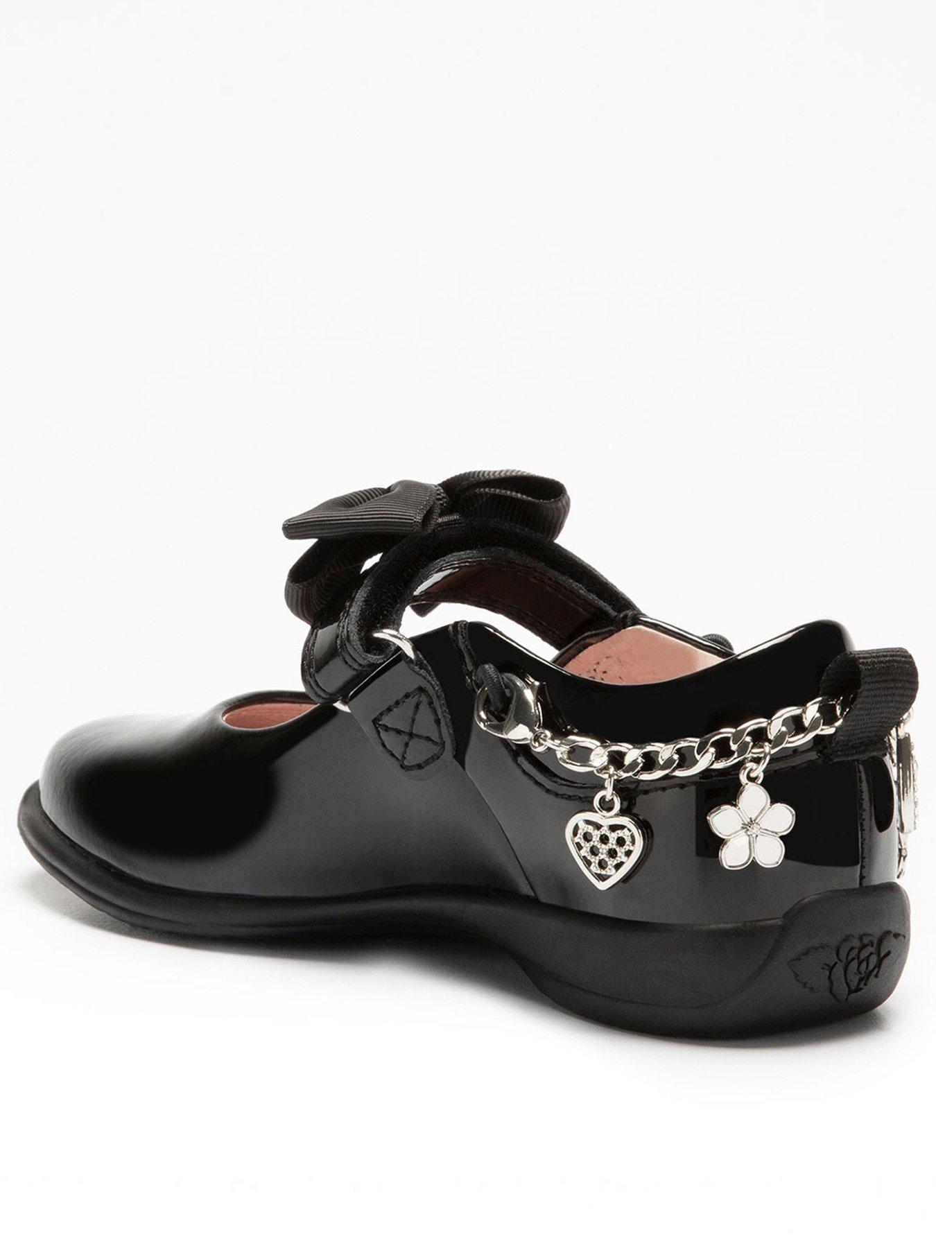 Image 3 of 5 of Lelli Kelly Lelli Kelly Alicia Bracelet Removeable Bow Patent School Shoe - Black