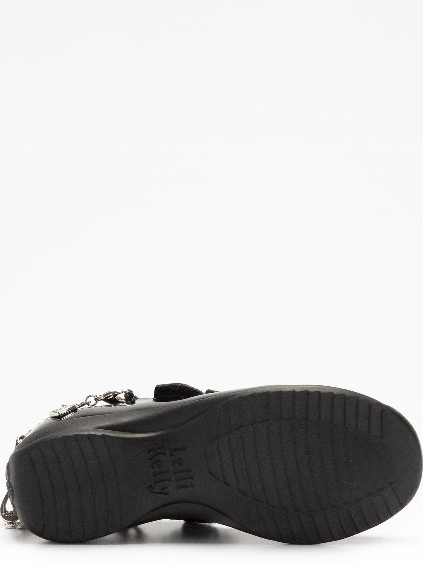 Image 5 of 5 of Lelli Kelly Lelli Kelly Alicia Bracelet Removeable Bow Patent School Shoe - Black