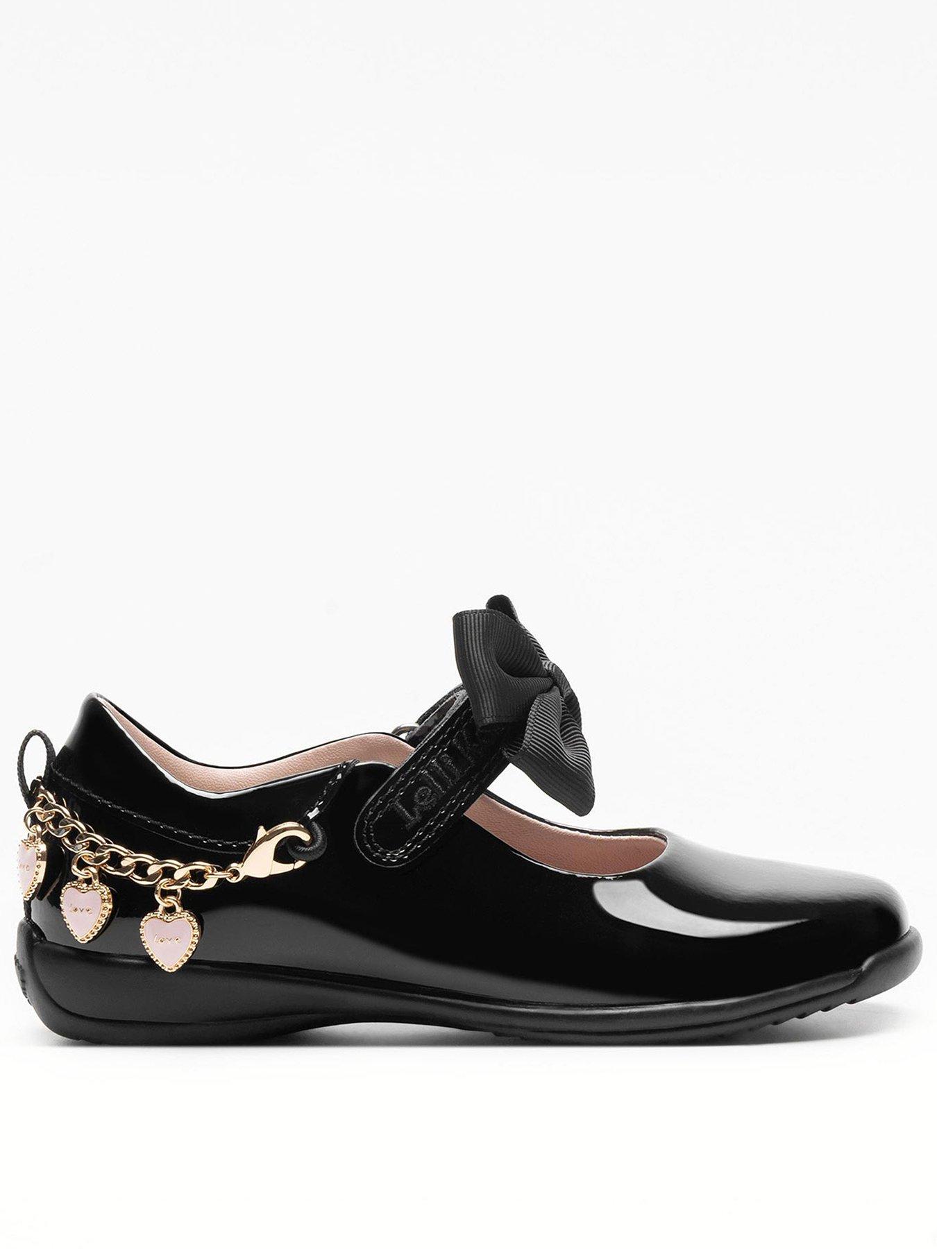 undefined Lelli Kelly Annie Bracelet Removeable Bow Patent School Shoe - Black