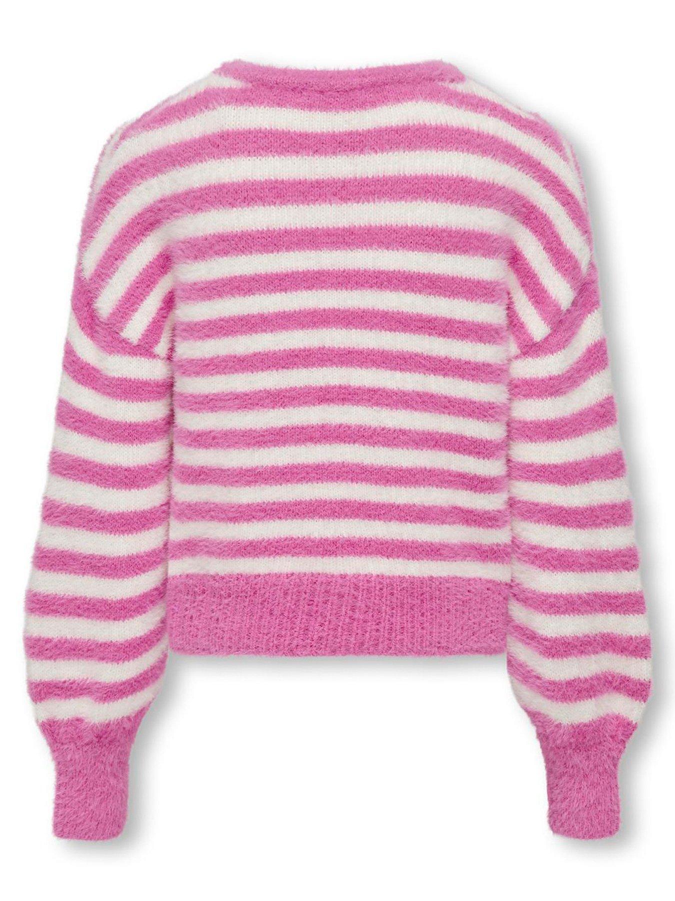 only-kids-girls-stripe-fluffy-jumper-whitepinkback