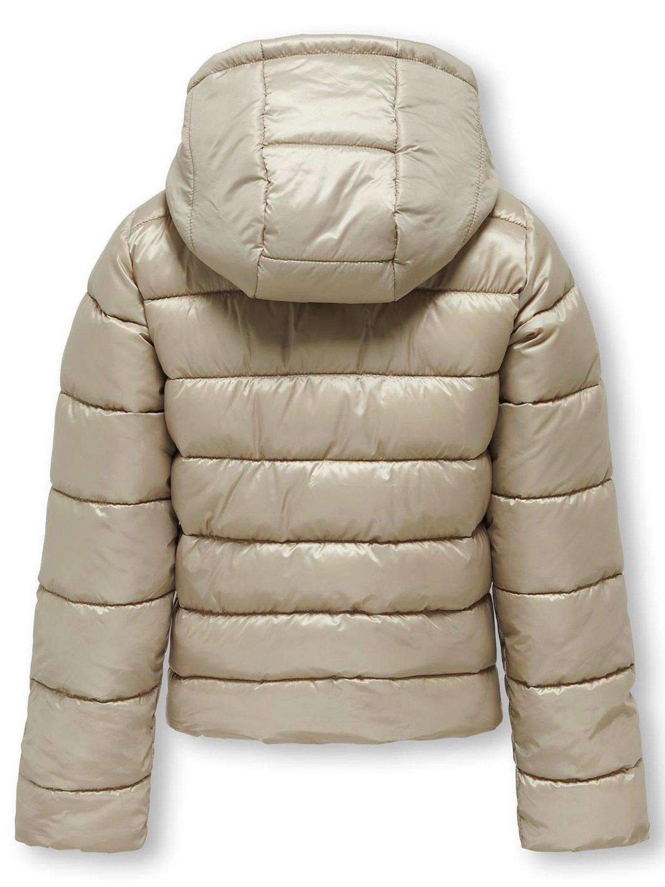 only-kids-girls-metallic-padded-jacket-beigeback