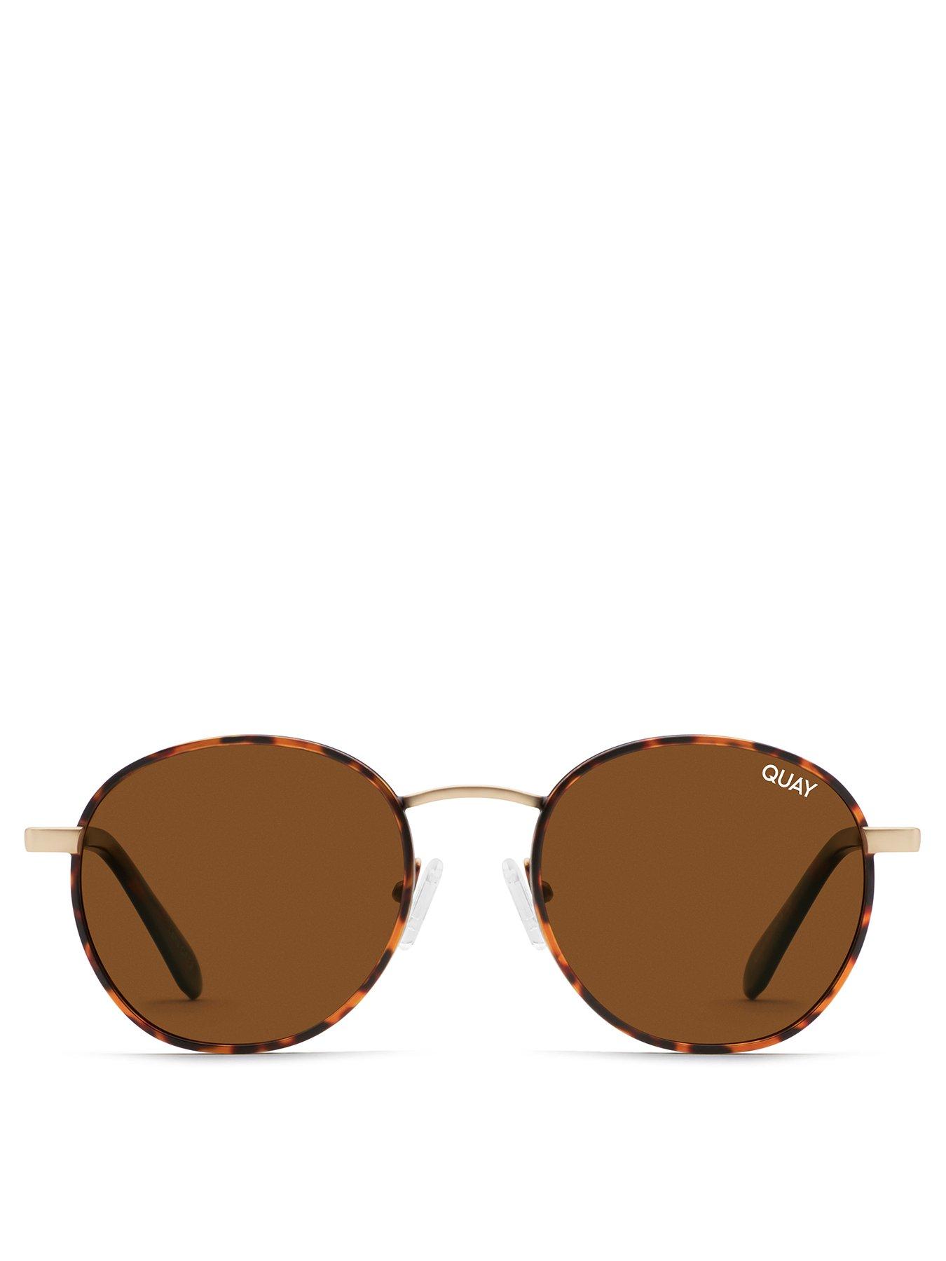 quay-australia-talk-circles-small-round-frame-sunglasses-brownoutfit