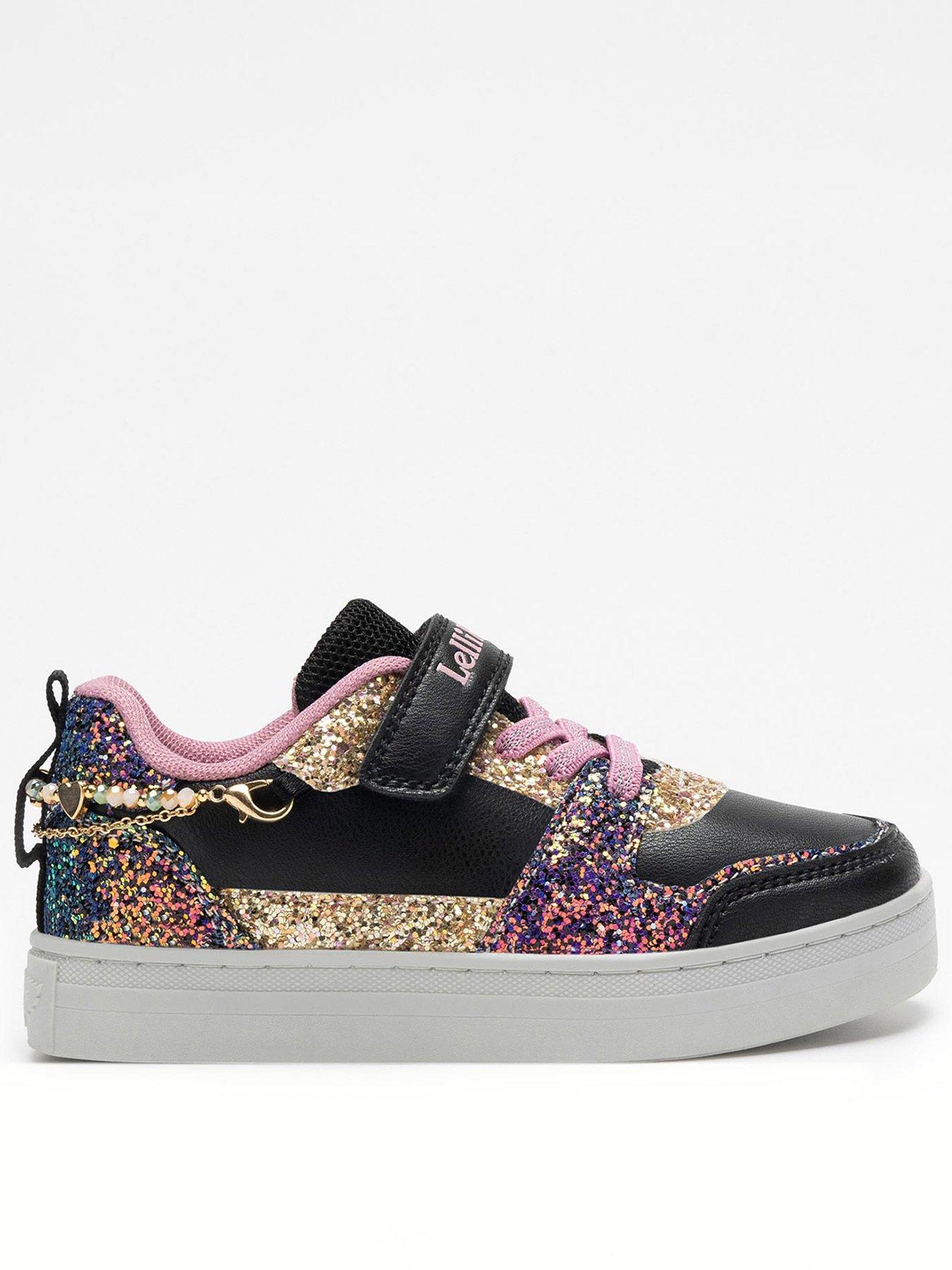Image 1 of 4 of Lelli Kelly Gioiello Bracelet Glitter Trainer - Black