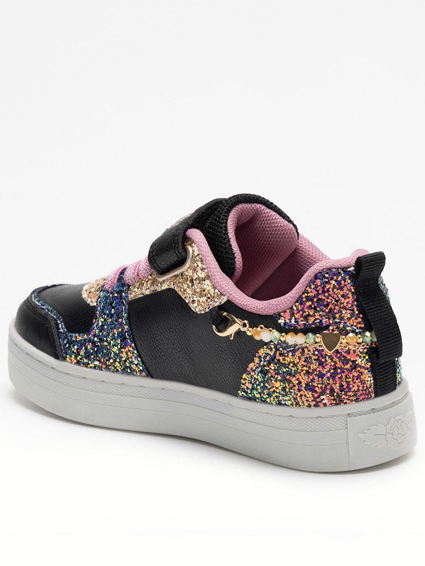 Image 2 of 4 of Lelli Kelly Gioiello Bracelet Glitter Trainer - Black