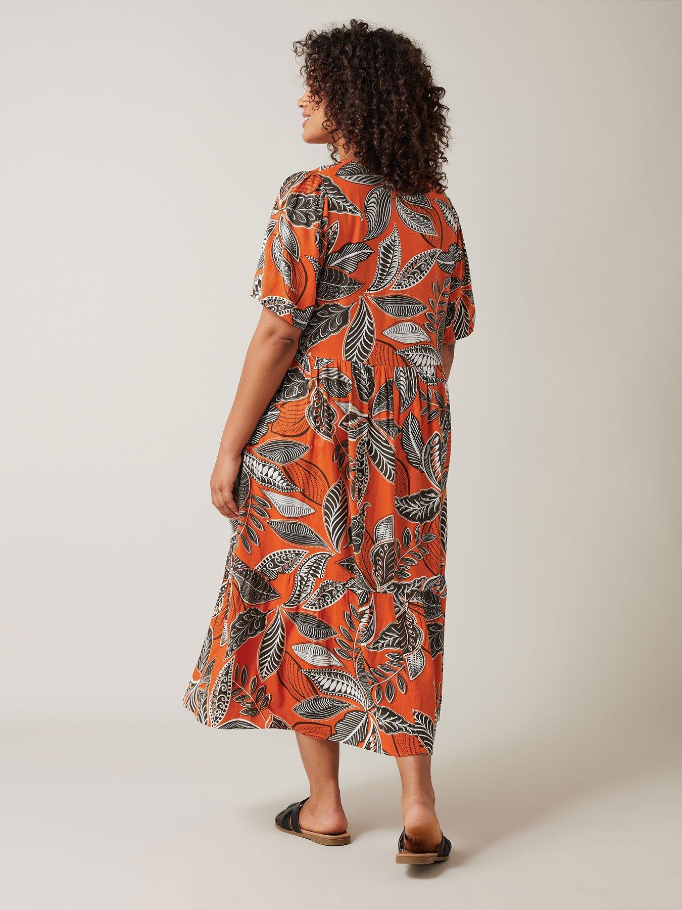 evans-printed-linen-blend-dressstillFront