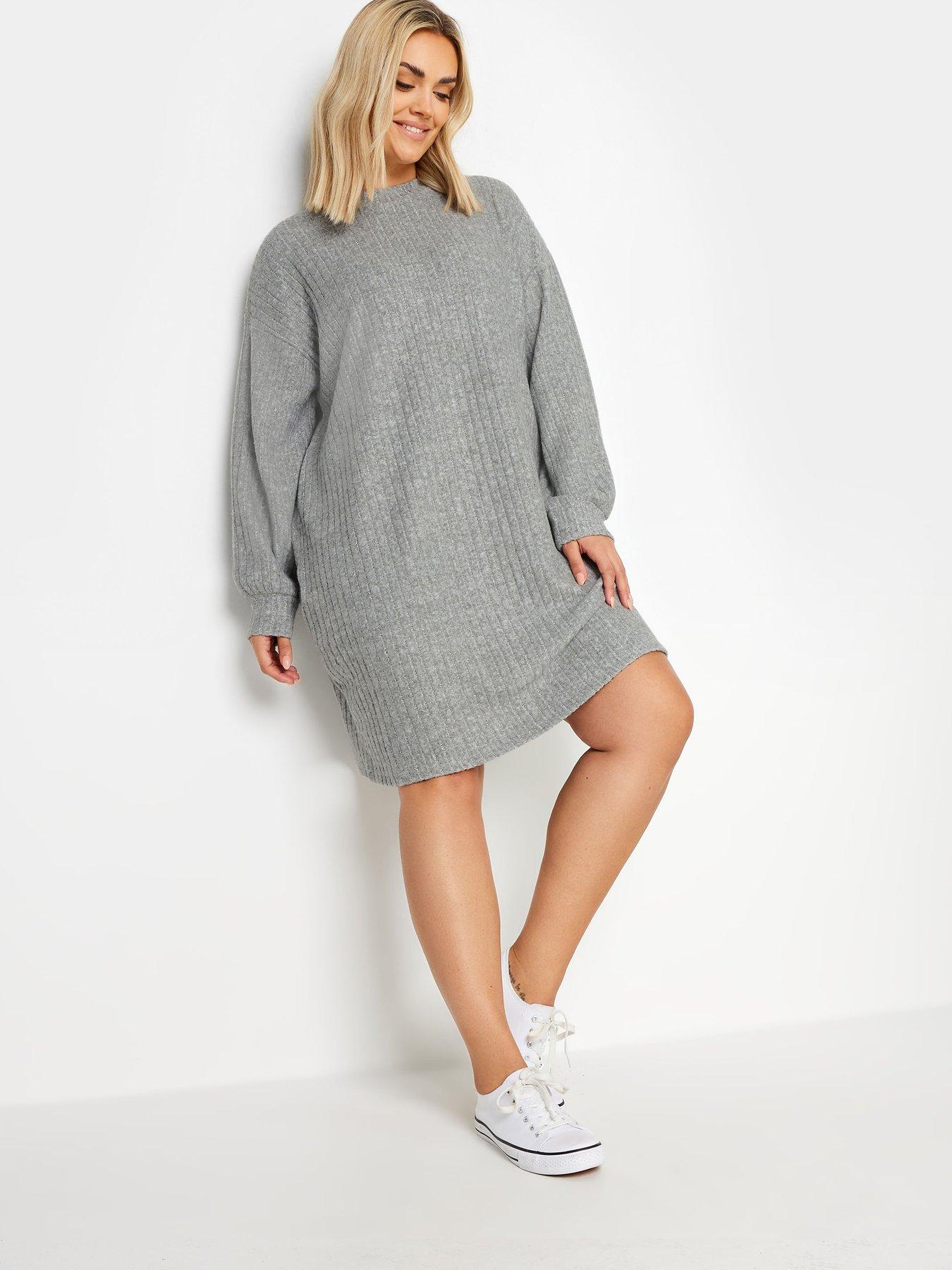 yours-curve-ribbed-jumper-dressback