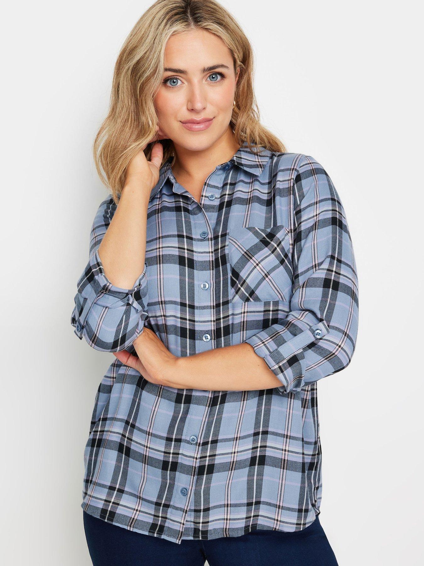 mco-checked-boyfriend-shirt-blueoutfit