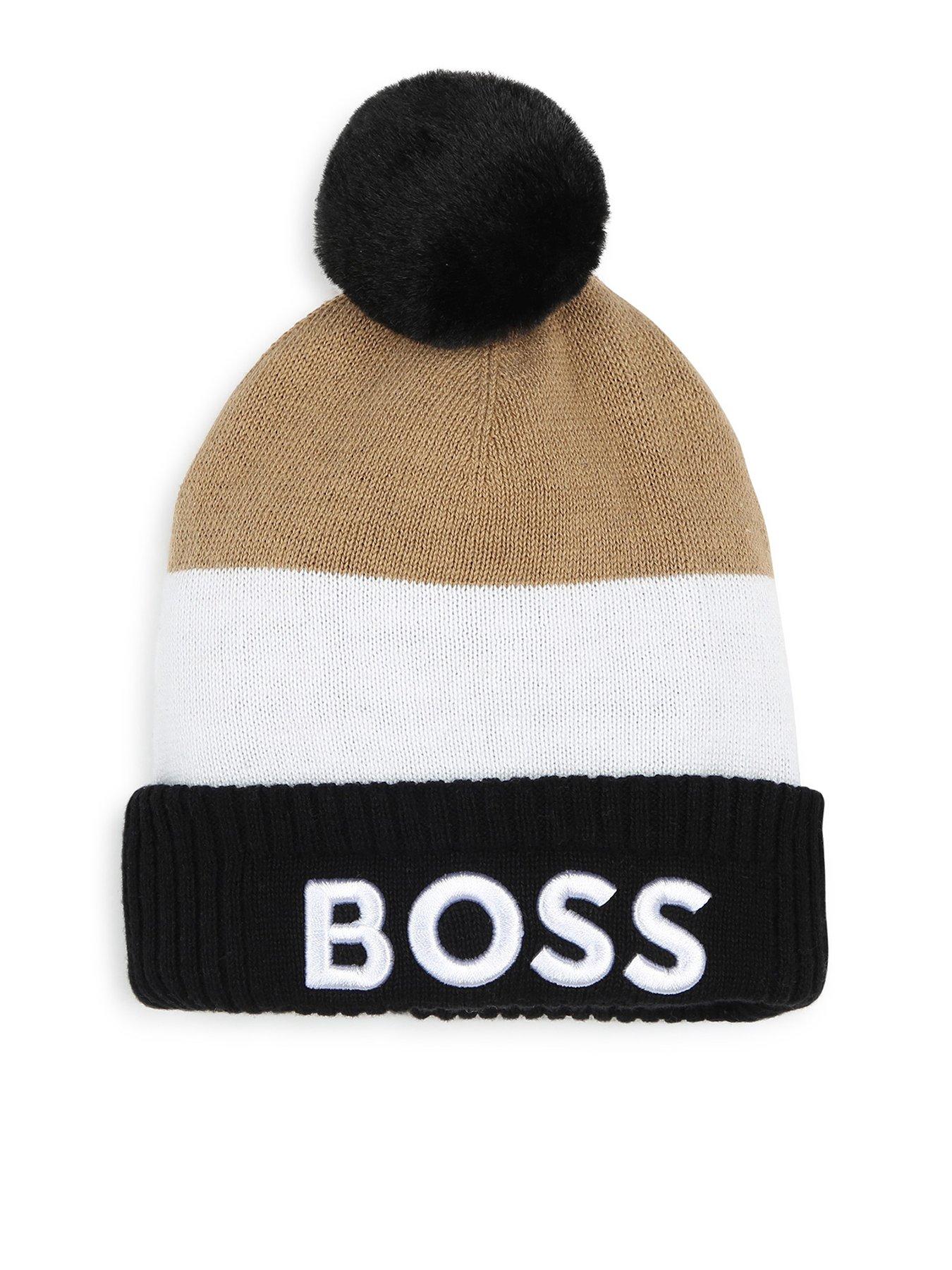 Baby black bobble hat on sale