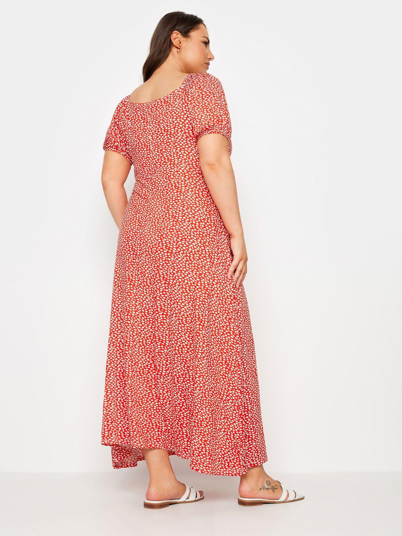 yours-curve-floral-print-tie-maxi-dress-redstillFront