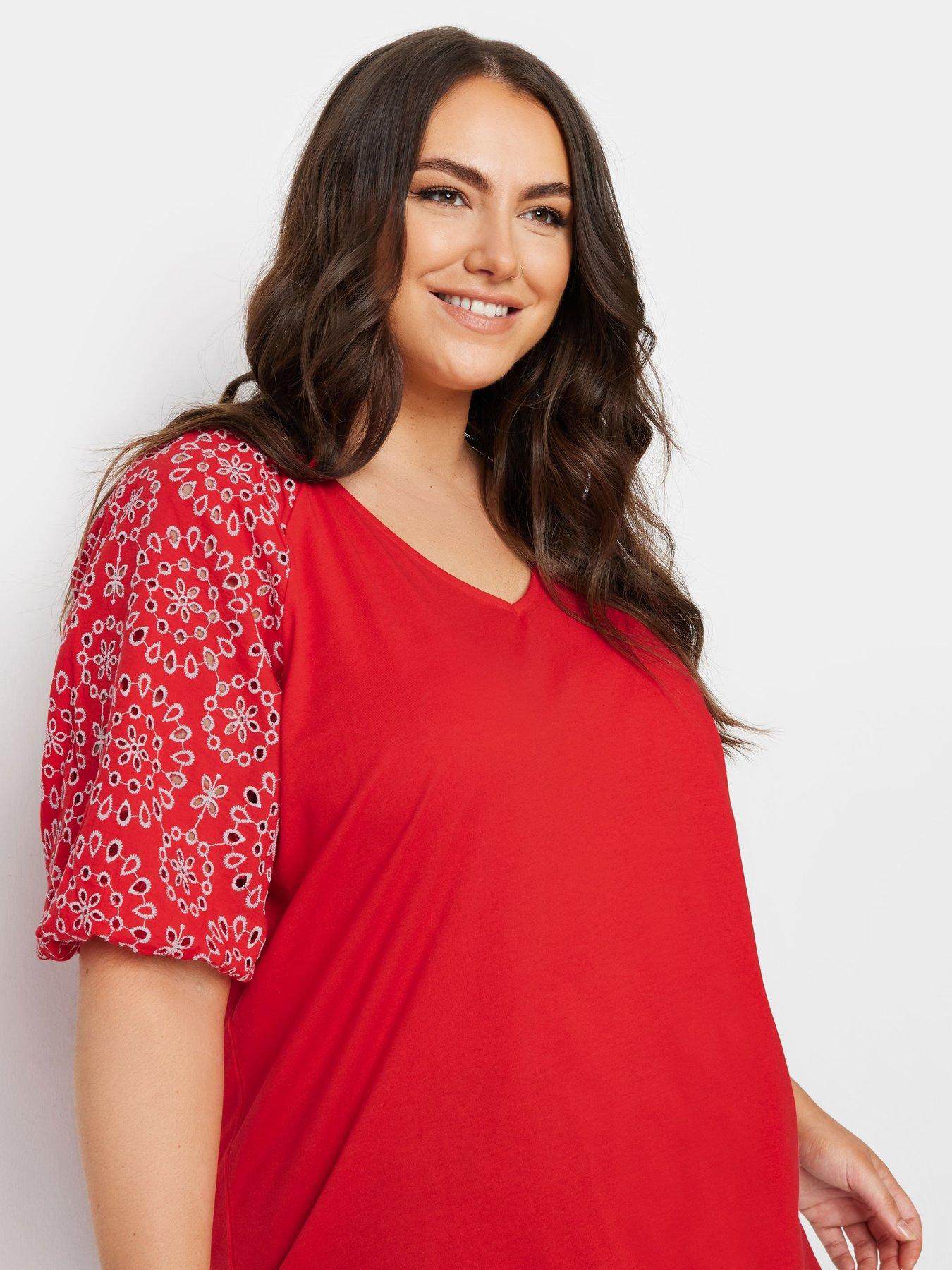 yours-curve-anglaise-sleeve-t-shirt-redoutfit