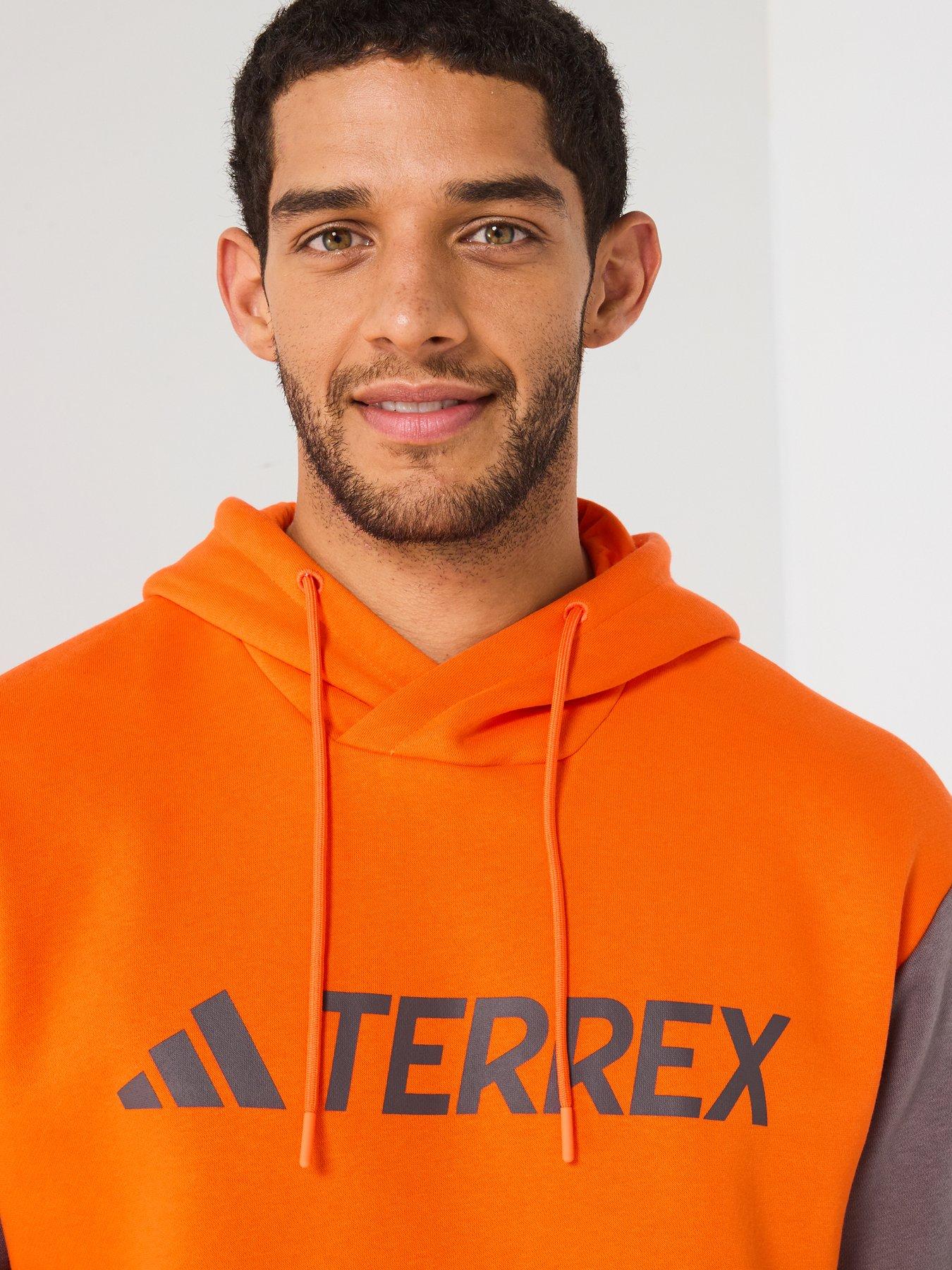 adidas-terrex-mens-mountain-logo-hoodie--brownoutfit