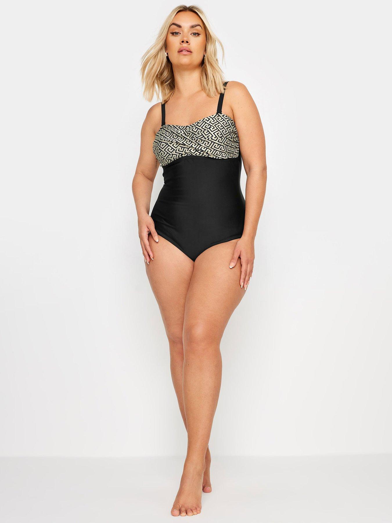 yours-curve-twist-front-bandeau-swimsuit-blackback