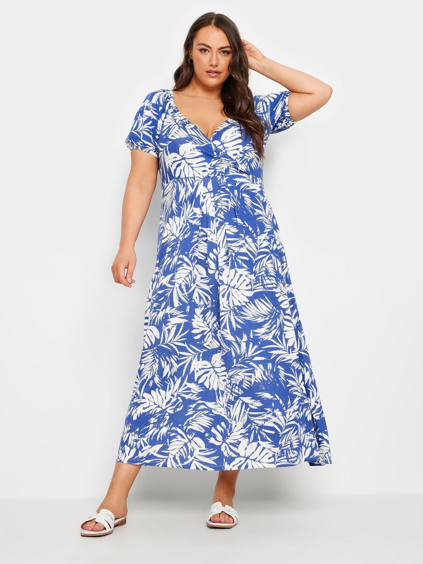 yours-curve-floral-print-midi-dress-blueback