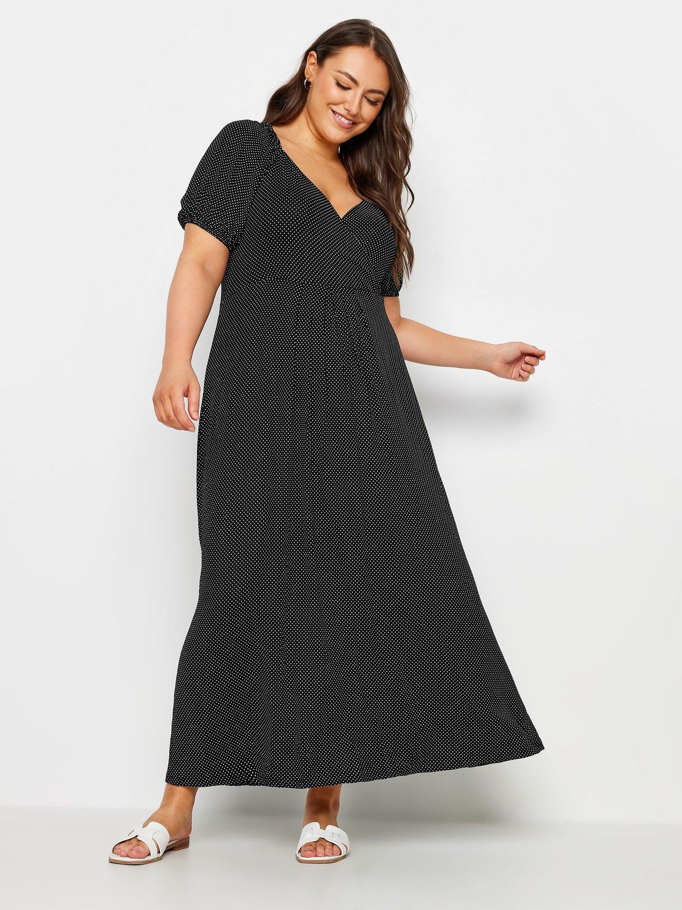 yours-curve-dot-print-tiered-maxi-dressback