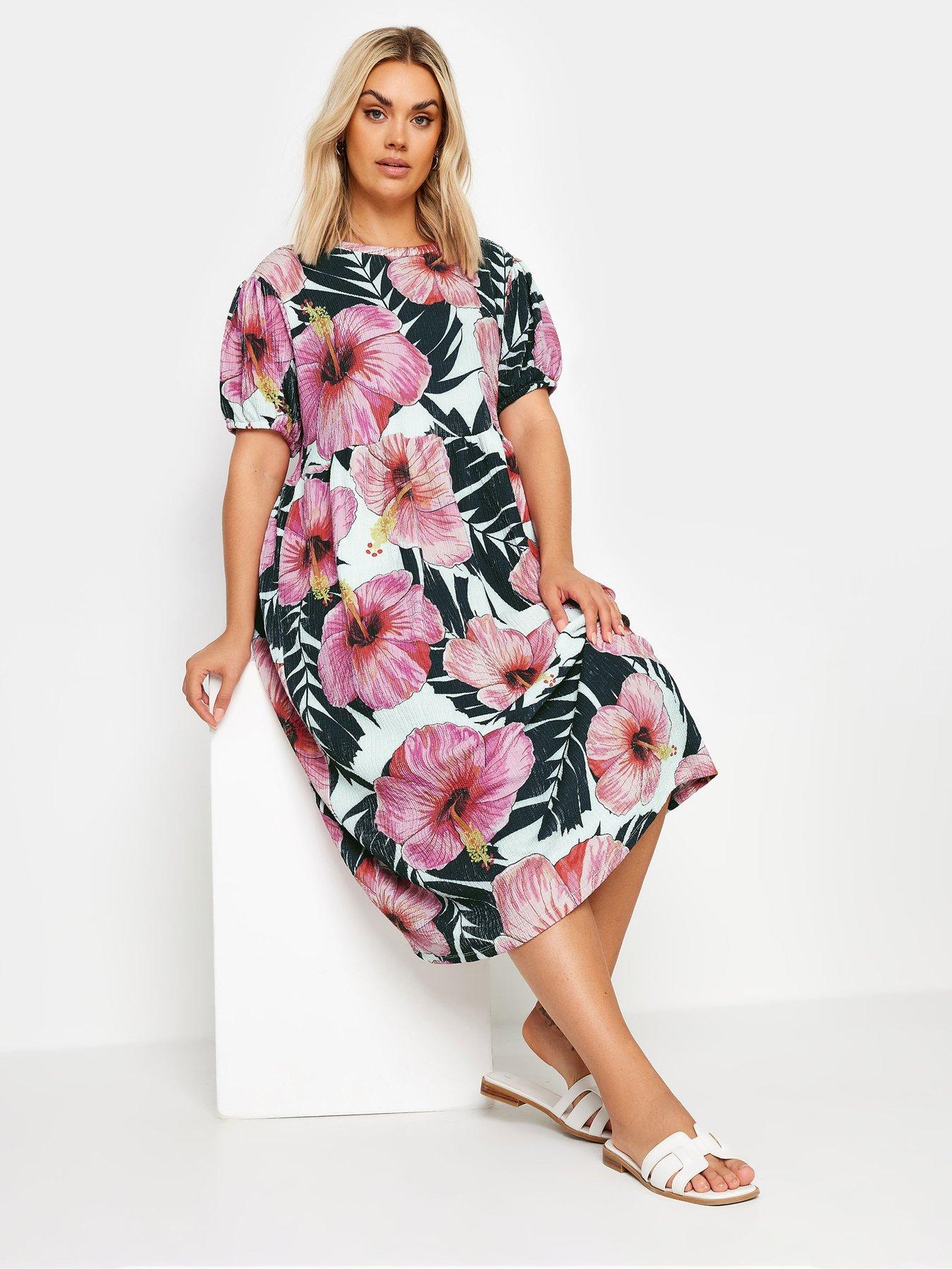 yours-curve-floral-print-textured-midaxi-dress-white