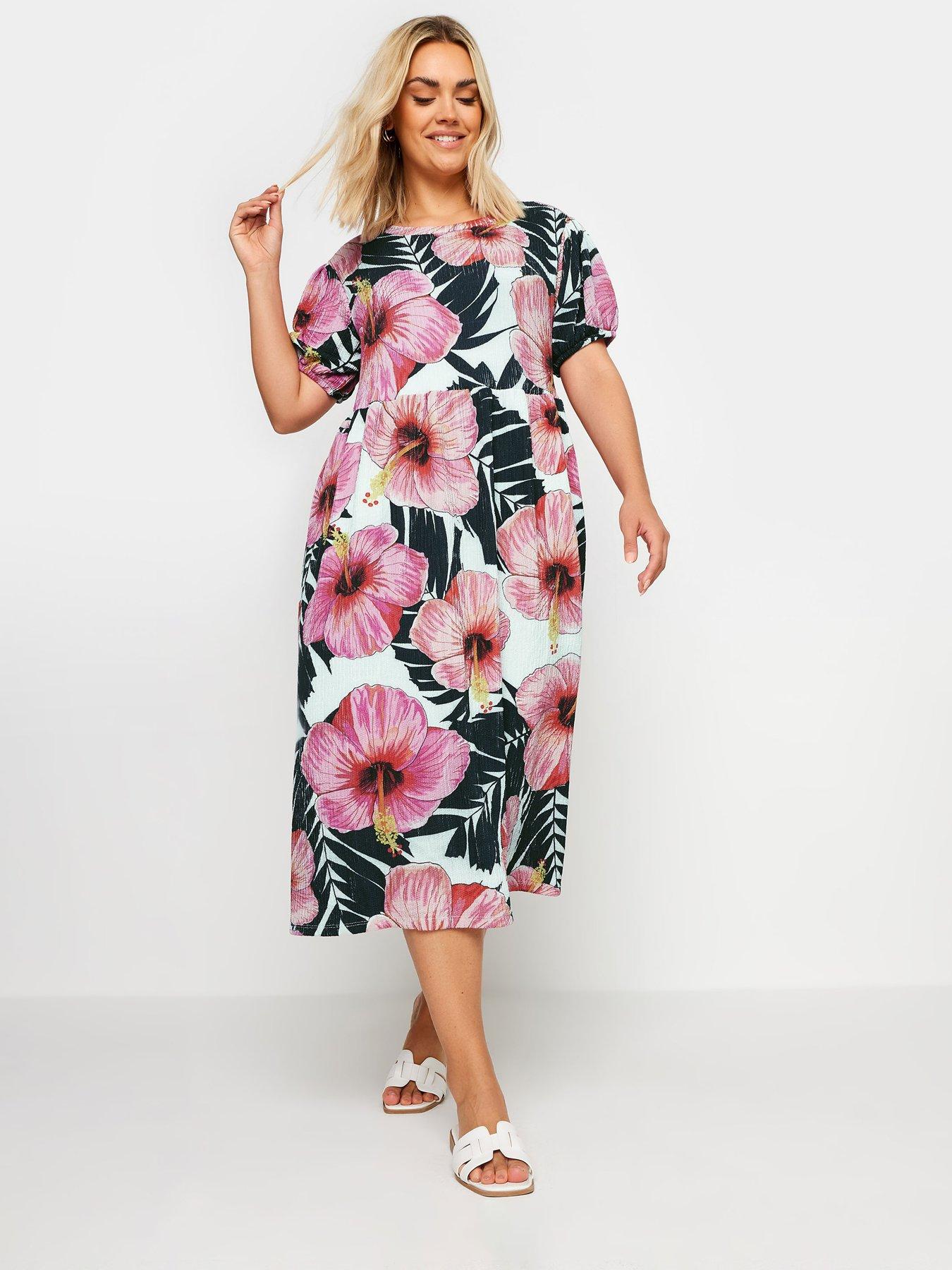 yours-curve-floral-print-textured-midaxi-dress-whiteback