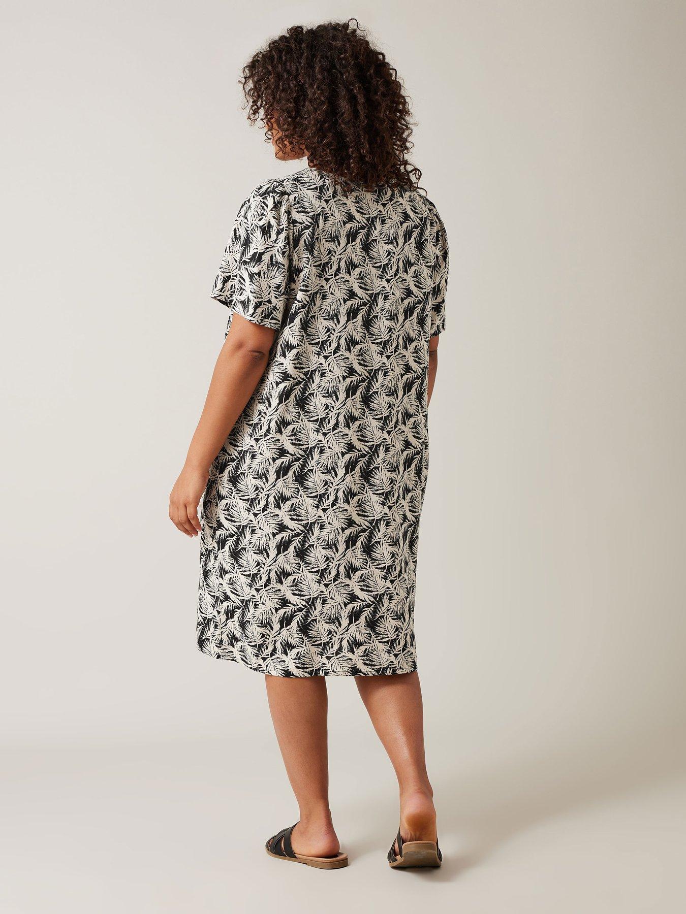 evans-printed-linen-blend-dressstillFront