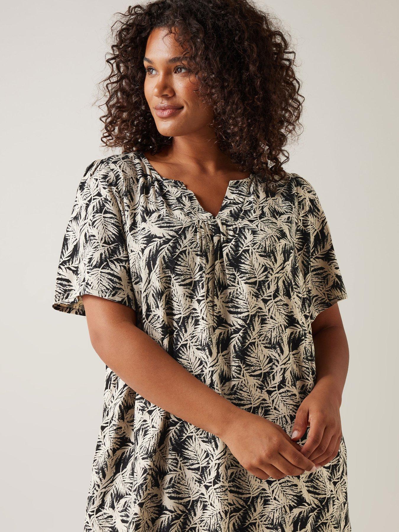 evans-printed-linen-blend-dressoutfit