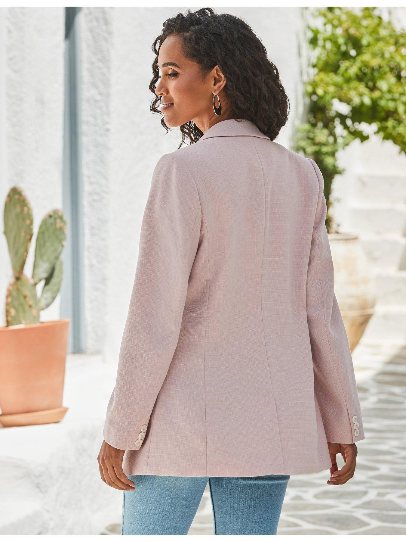 sosandar-textured-double-breasted-longline-blazer-pinkstillFront