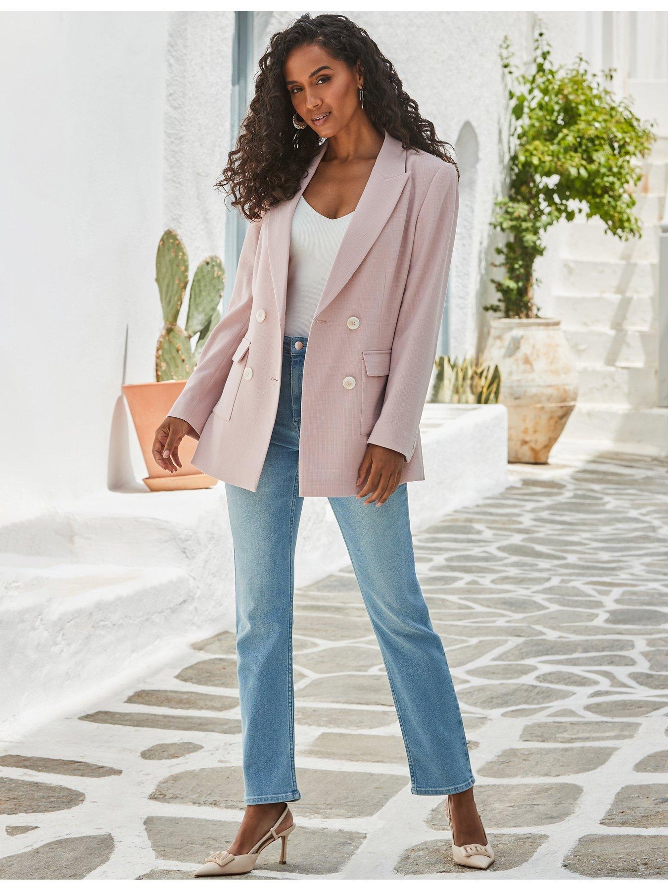 sosandar-textured-double-breasted-longline-blazer-pinkoutfit