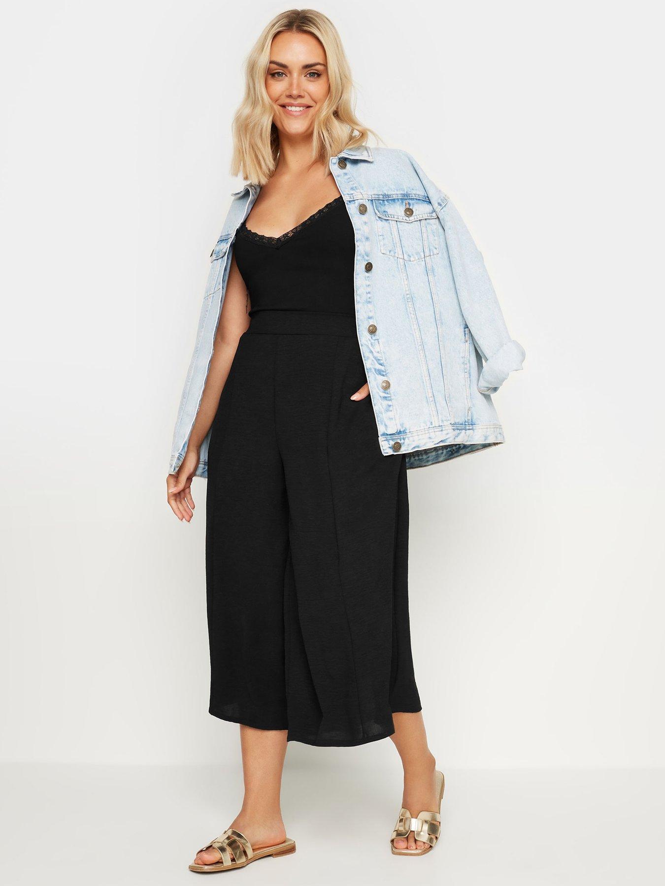 yours-curve-super-wide-hammered-satin-culottes-blackback