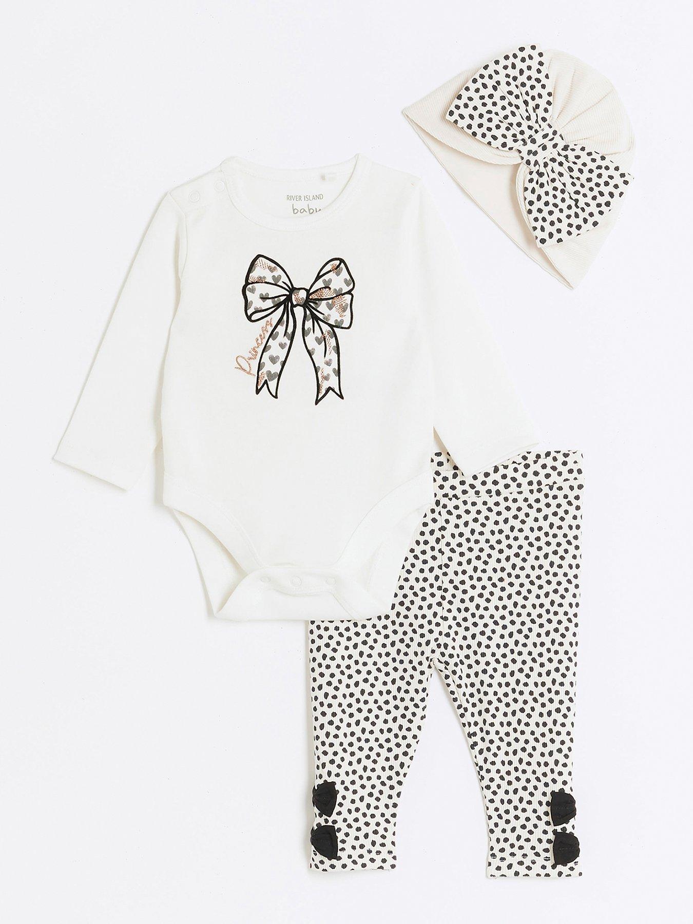 river-island-baby-baby-girls-spot-bodysuit-set-cream