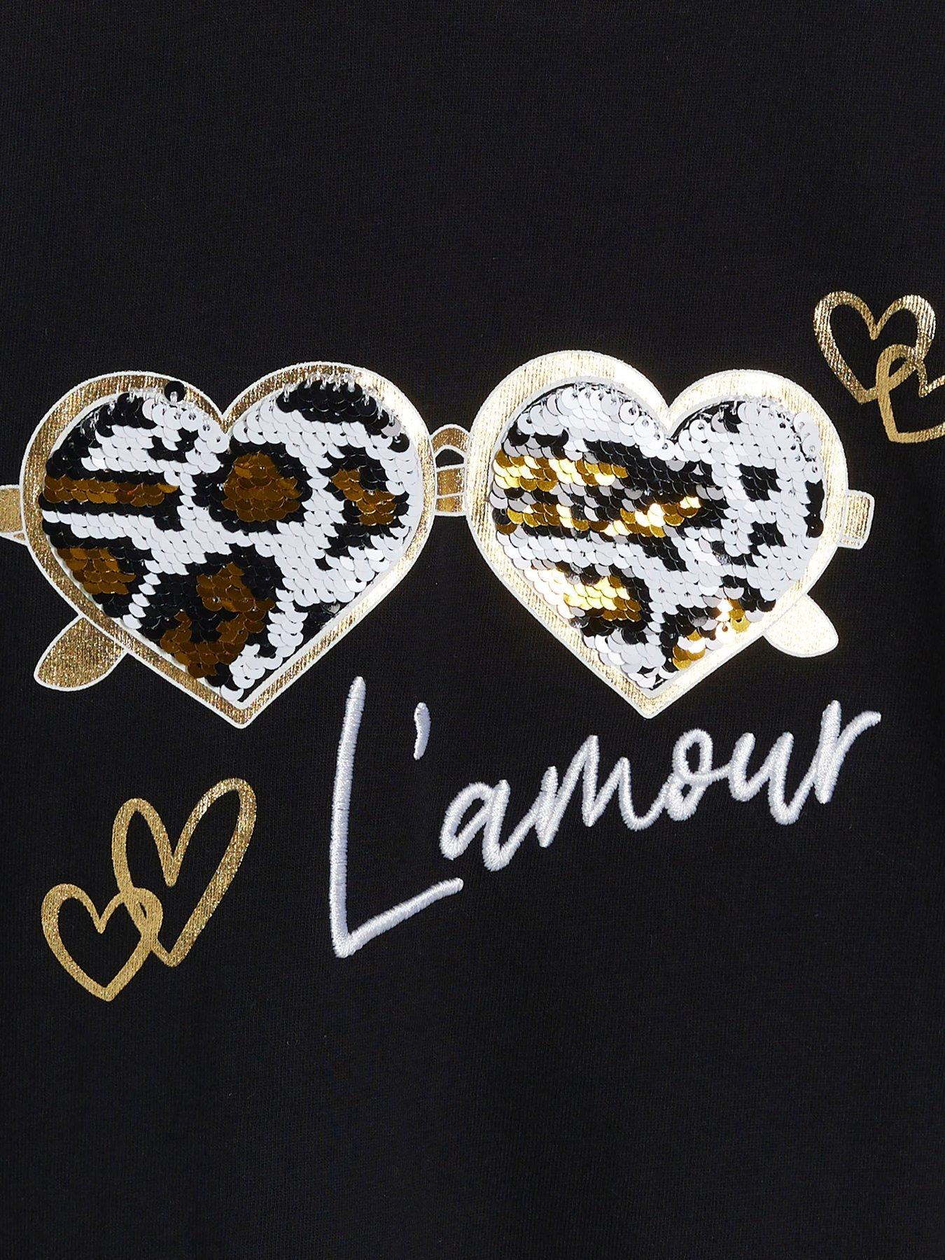 river-island-mini-mini-girls-leopard-print-t-shirt-set-blackdetail