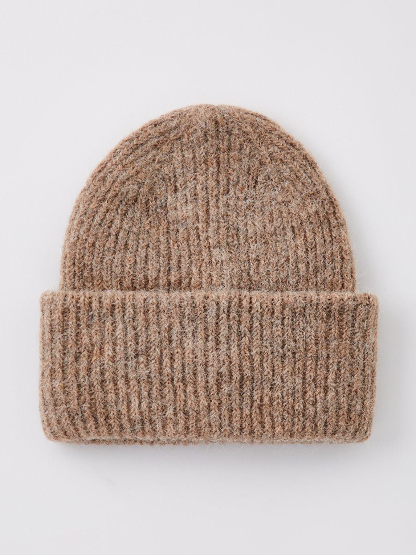 pieces-wool-beanie-natural