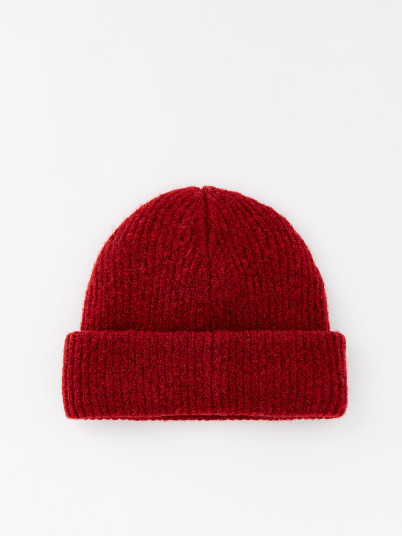 pieces-wool-slogan-beanie-redback